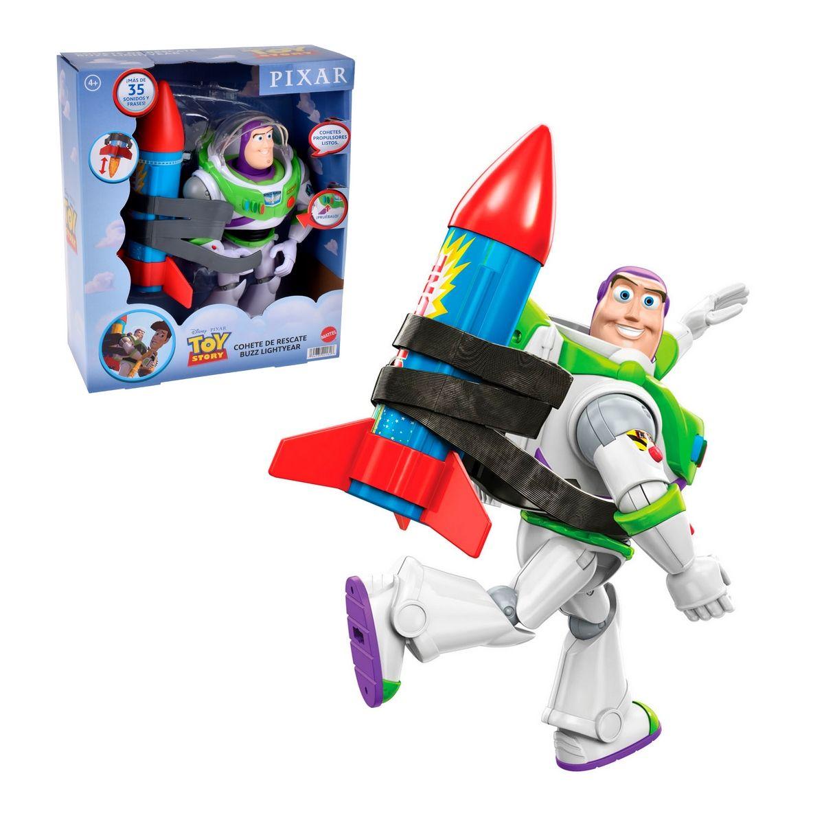 DISNEY PIXAR TOY STORY FIGURA DE ACCIÓN BUZZ CON COHETE-0