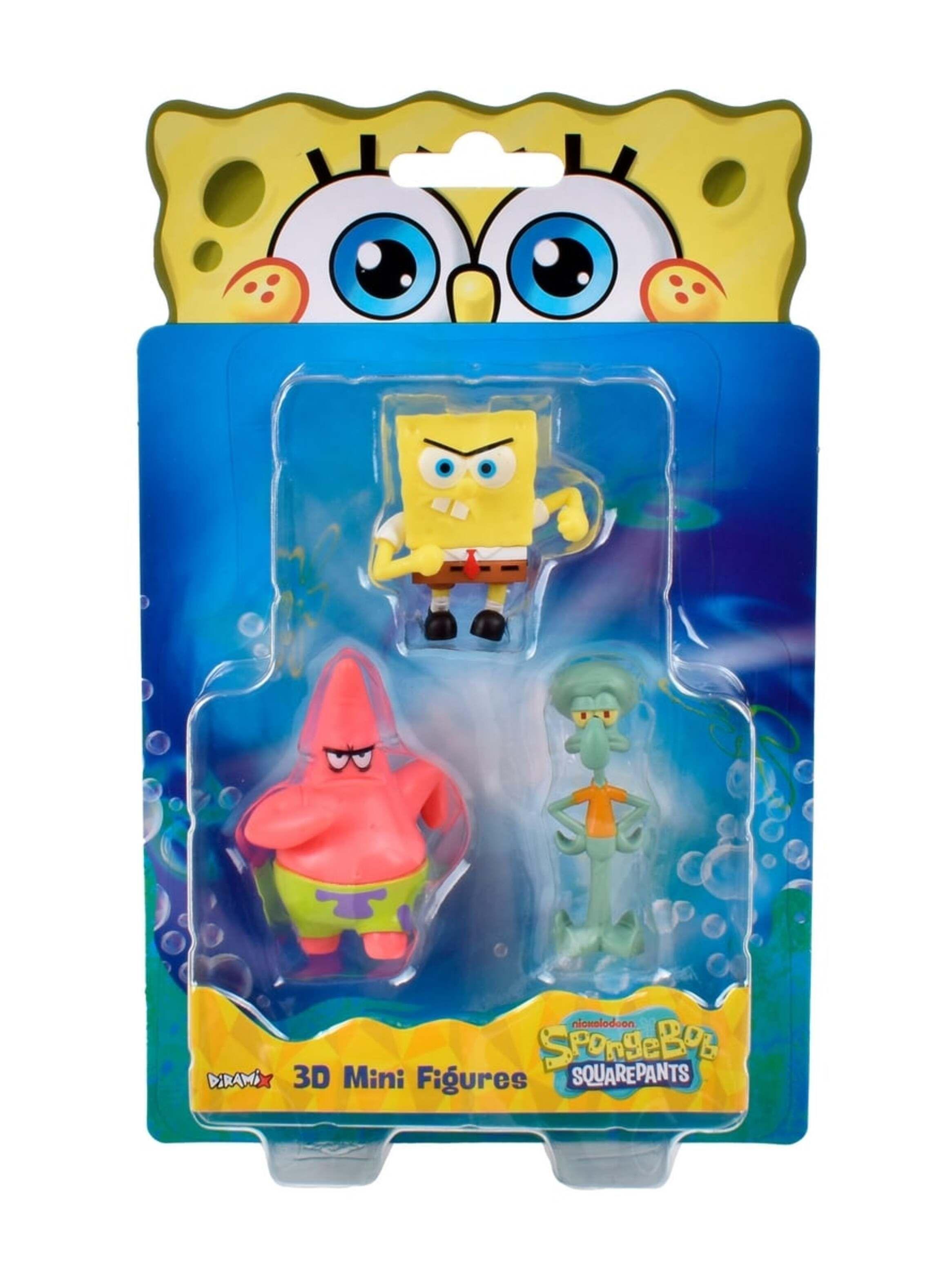 Pack 3 Figuras 5 Cm En Blister Bob Esponja - Calamardo-2
