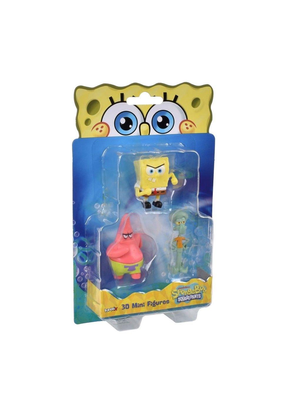 Pack 3 Figuras 5 Cm En Blister Bob Esponja - Calamardo-3