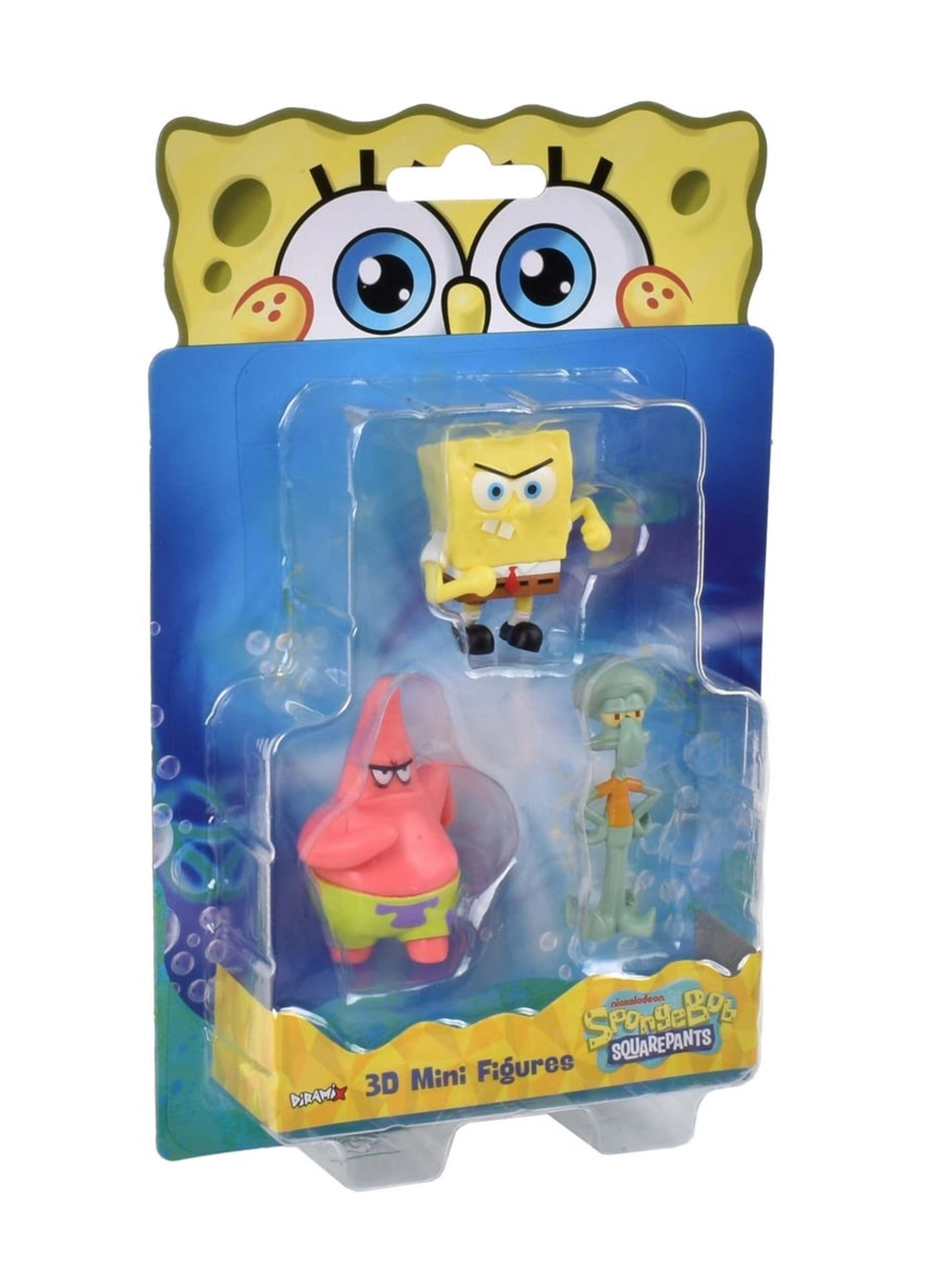 Pack 3 Figuras 5 Cm En Blister Bob Esponja - Calamardo-5