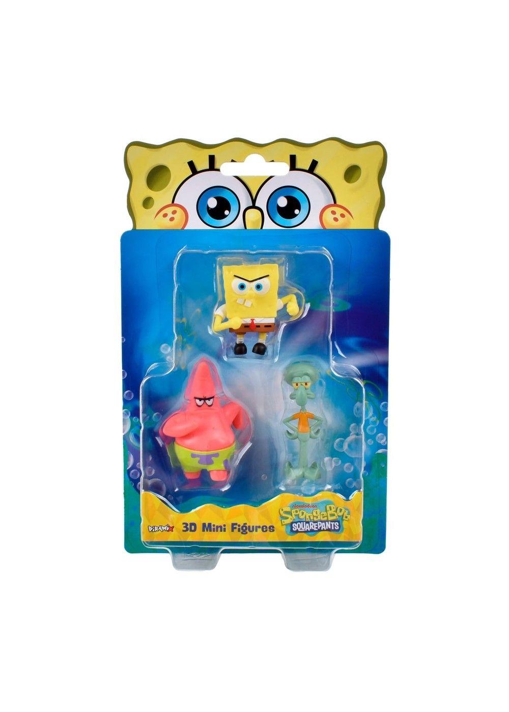 Pack 3 Figuras 5 Cm En Blister Bob Esponja - Calamardo-7