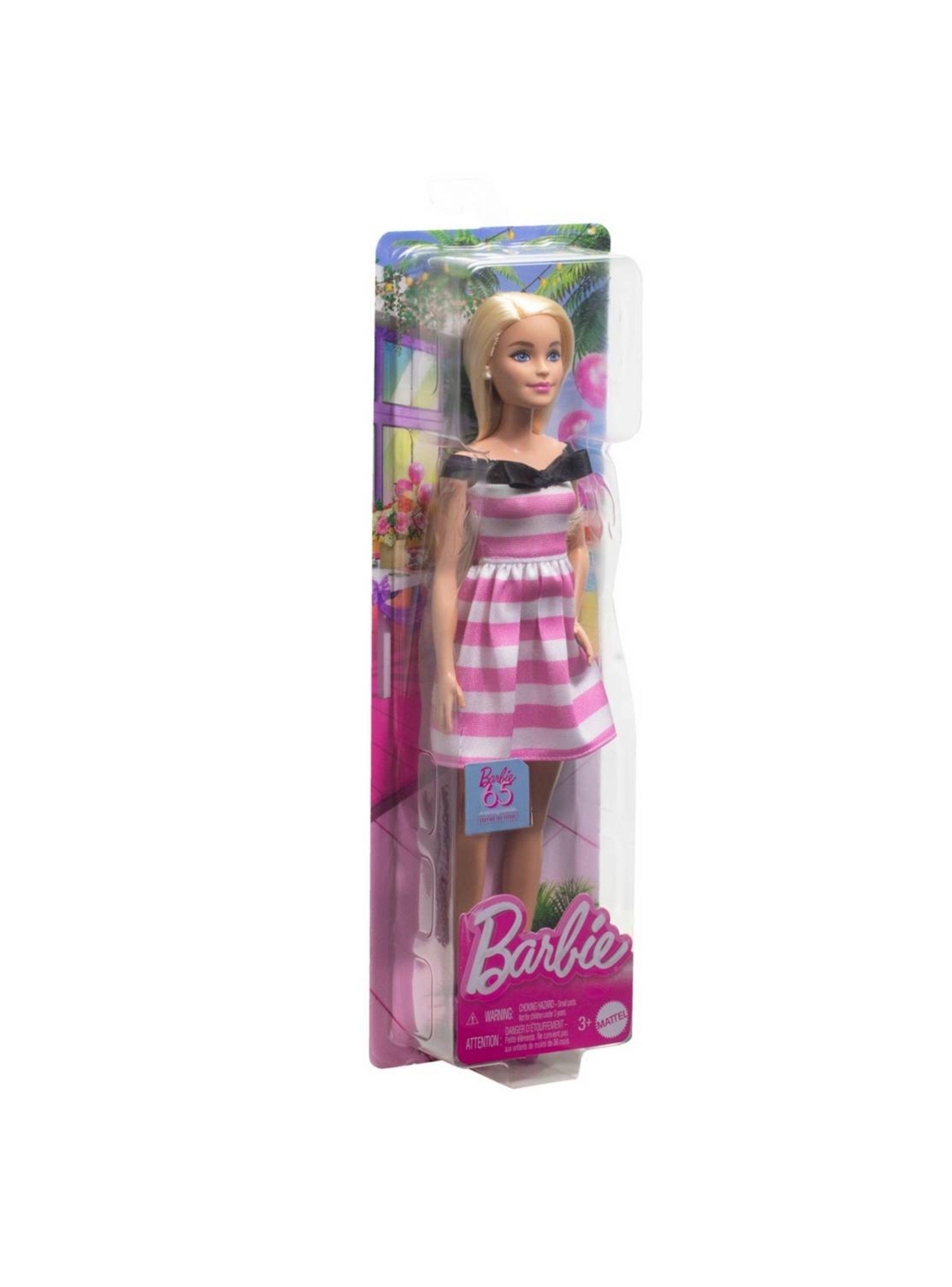 BARBIE MUÑECA ANIVERSARIO CON VESTIDO BLANCO Y ROSA-1