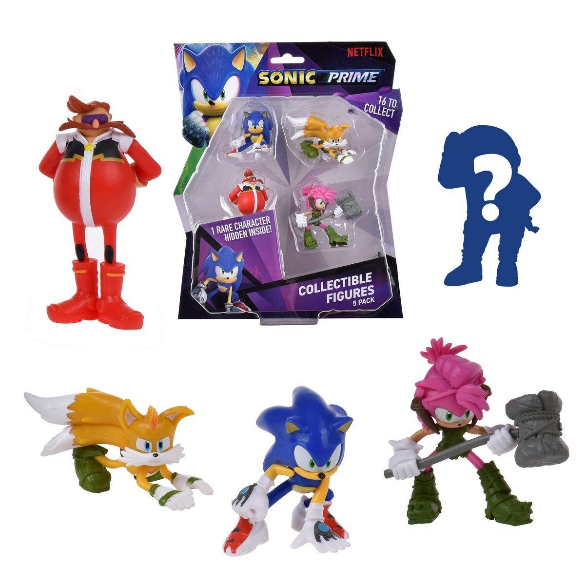 Pack 5 Figuras Sonic De 7 Cms - Sonic-0
