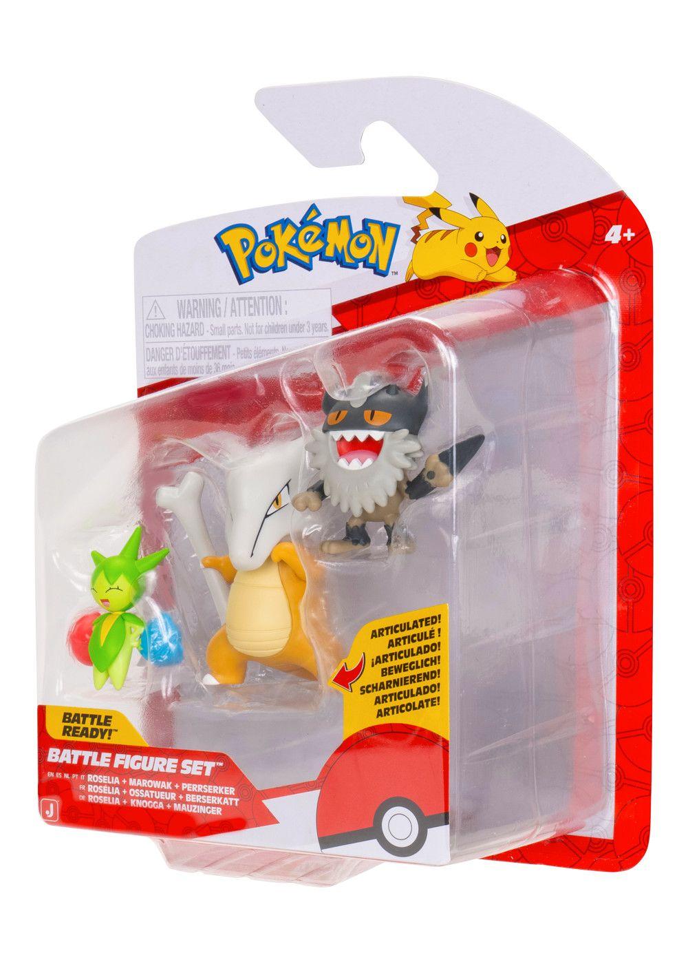 Pokemon Pack 3 Figuras - Roselia + Marowak + Perrserker-2