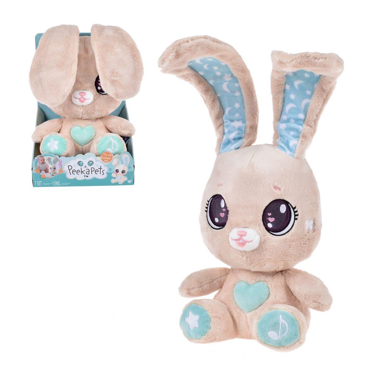 CONEJO DE PELUCHE PEEK A BOO ELECTRONICO DE 29 CMS SENTADO PEEKAPETS-0
