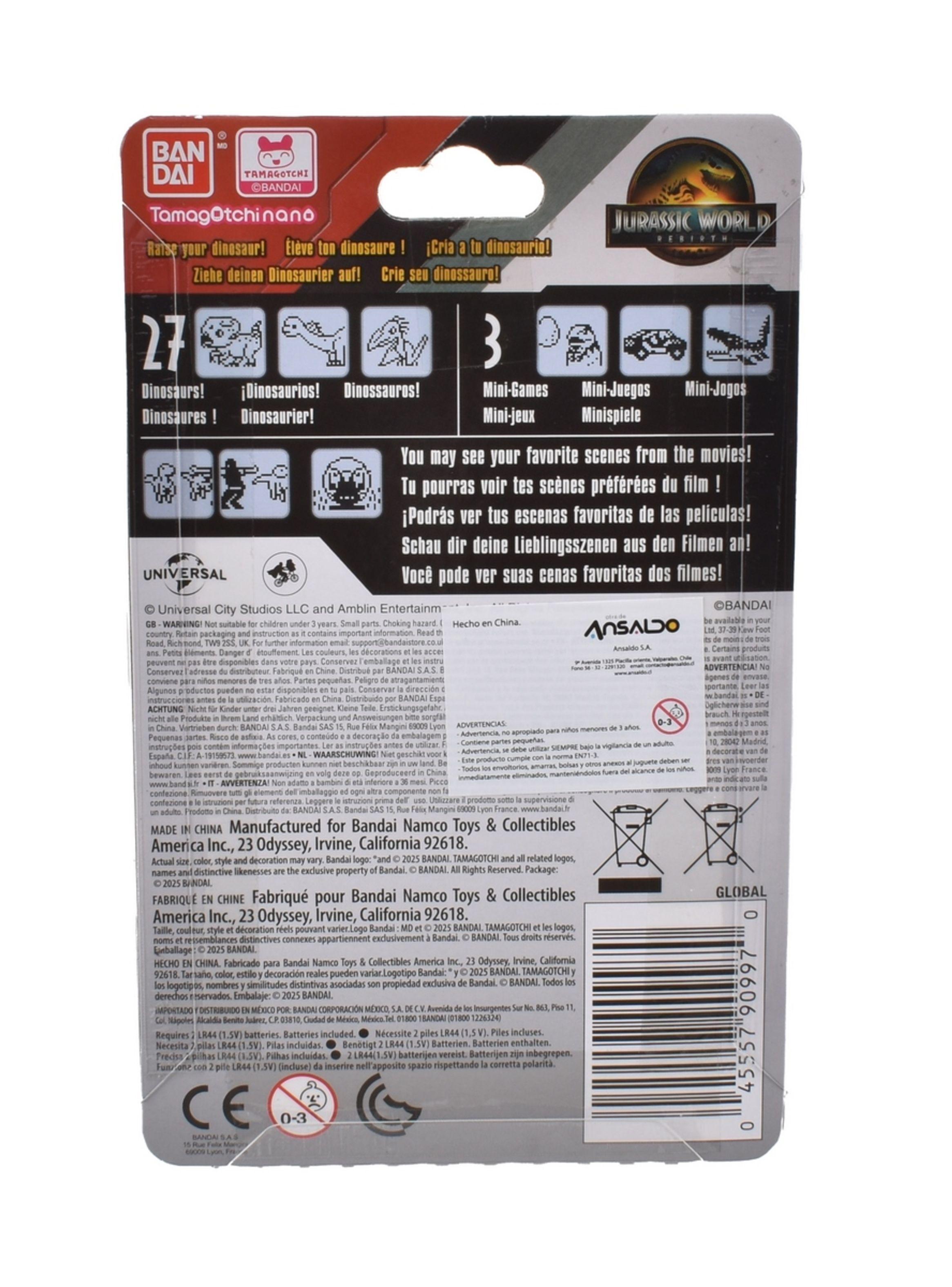 Mascota Virtual Tamagotchi Jurassic Park - Celeste-3