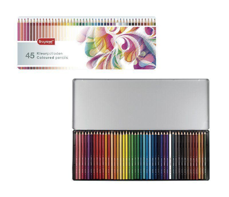 Lapices Hexag 45 Colores En Caja Metalica Colorful-1