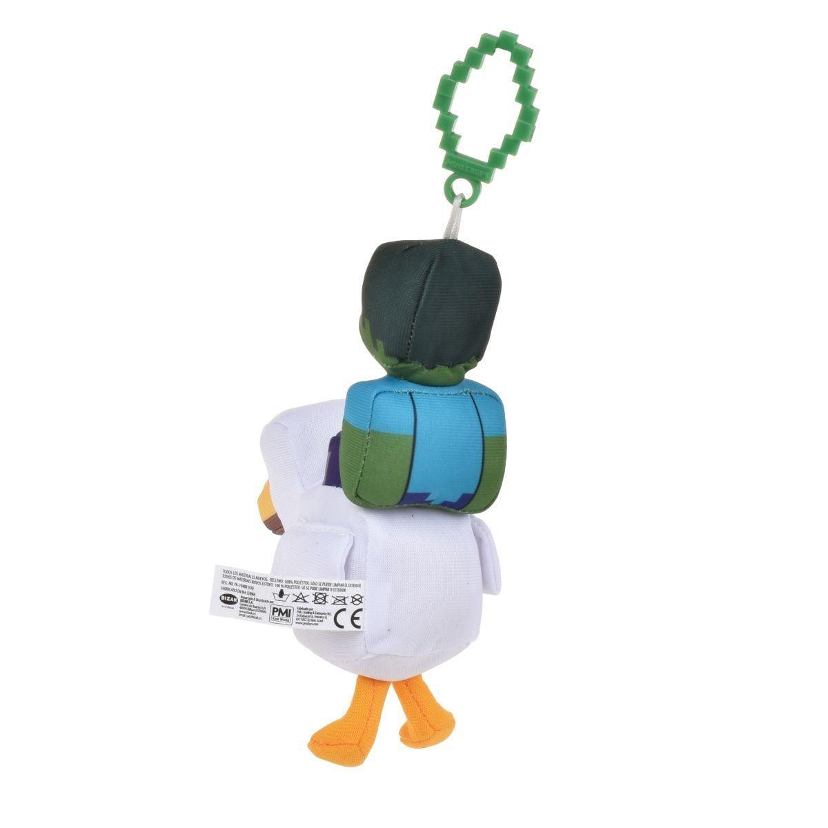 PELUCHE CON CLIP MINECRAFT - GALLINA CON ZOMBIE-3
