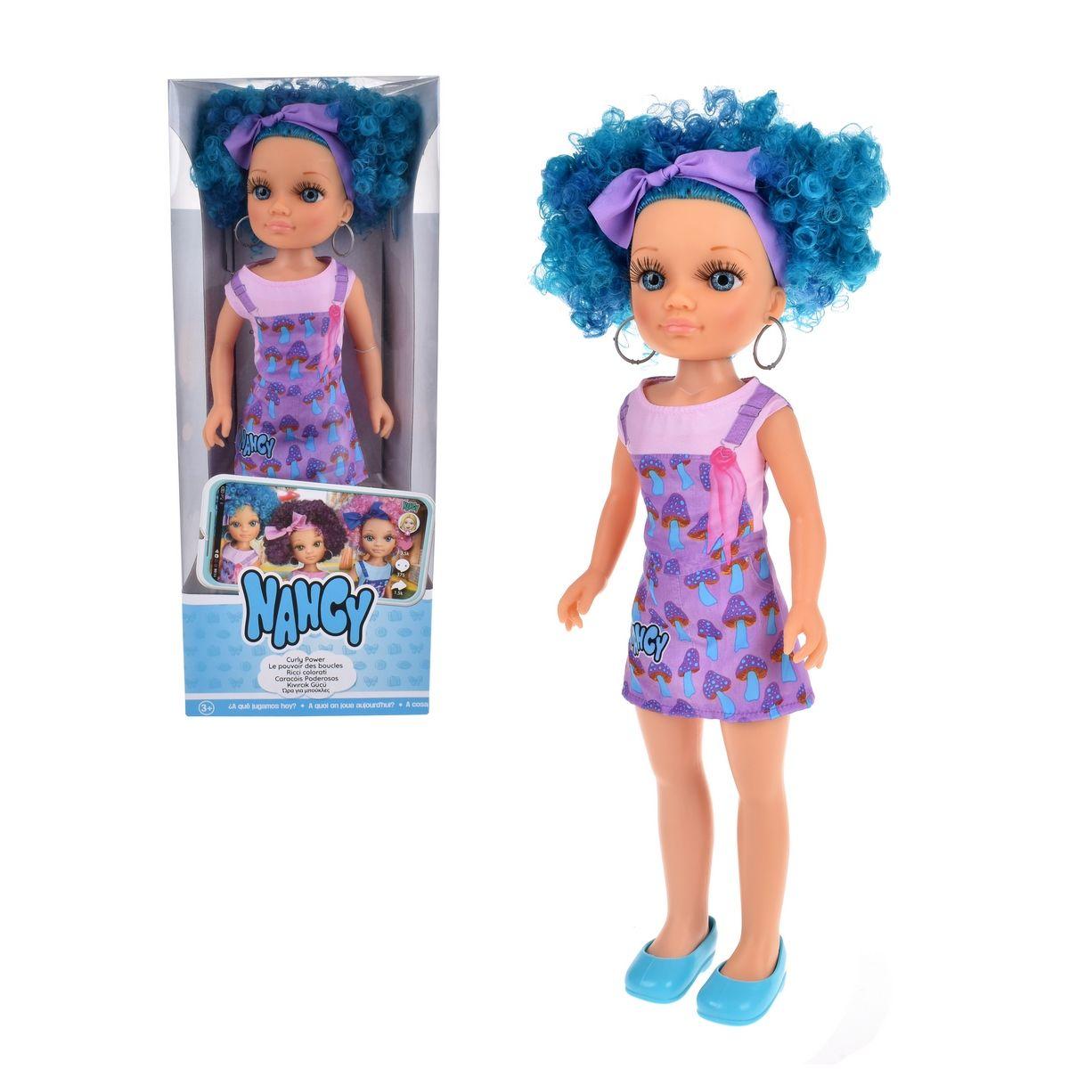 Muñeca Nancy Rulos De 43 Cms - Azul-2
