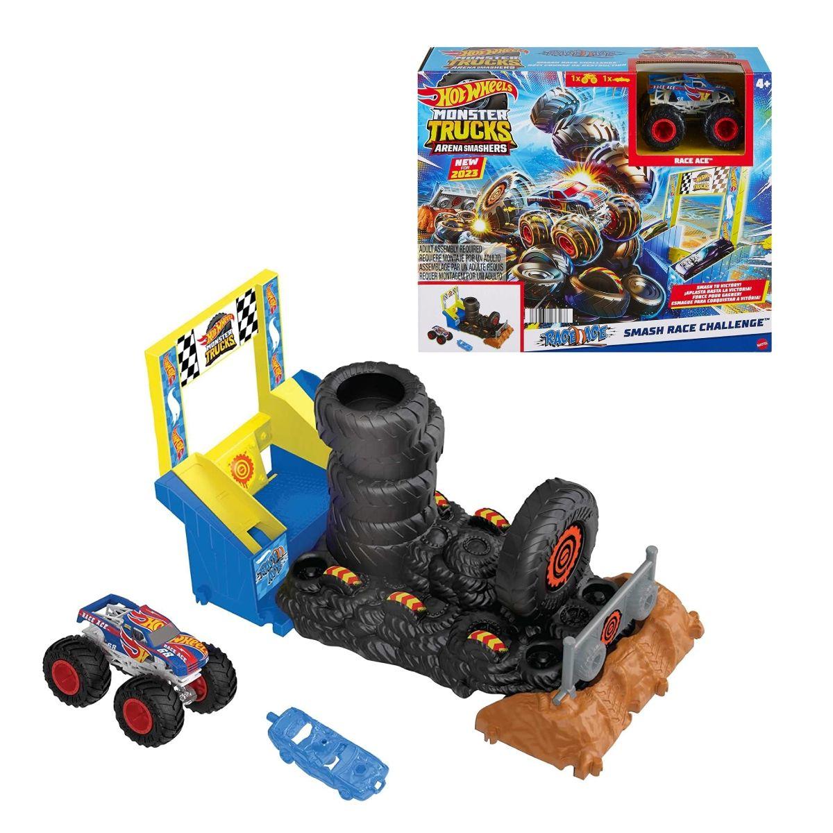 Hot Wheels Monster Trucks Arena De Demolicion - Race Ace-0