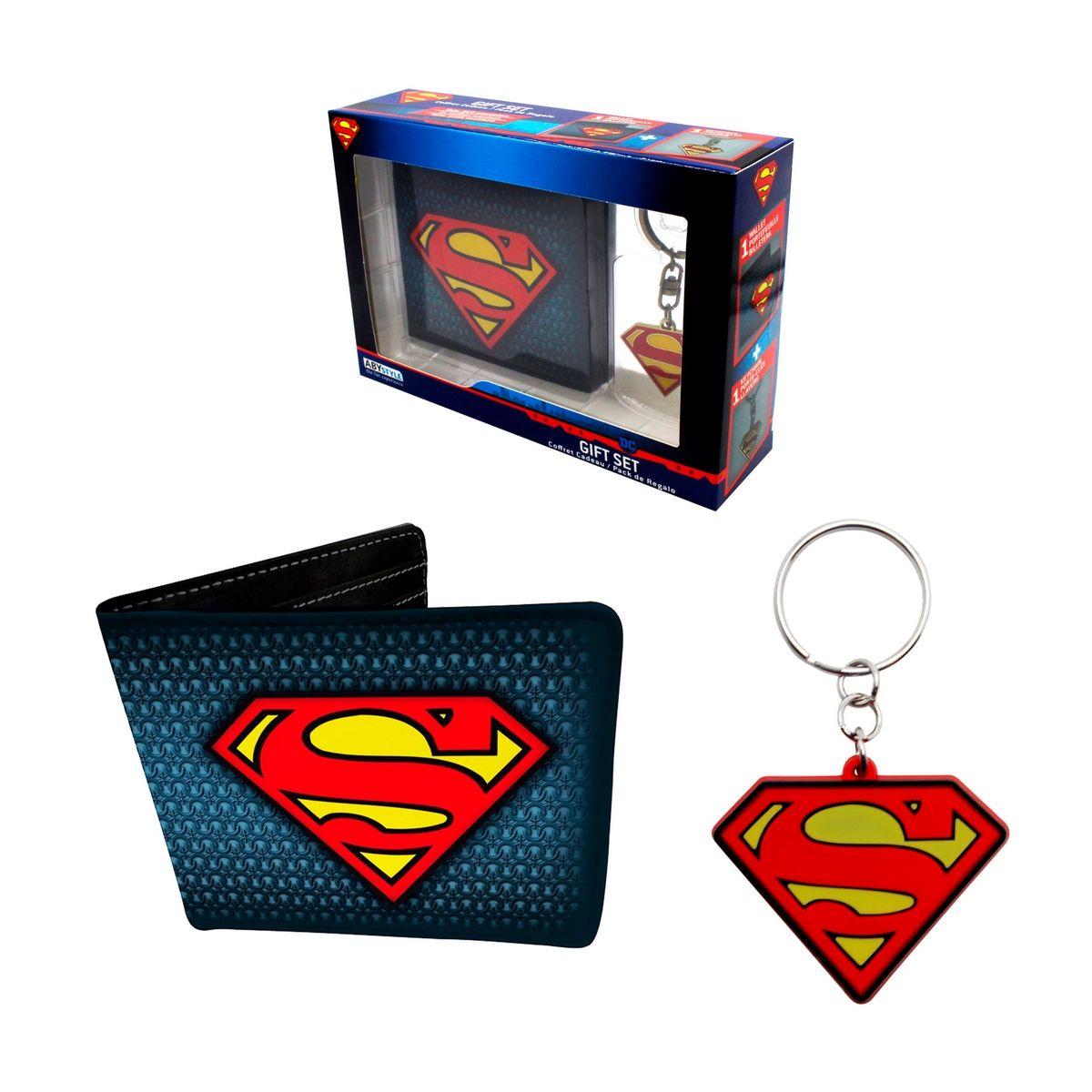 Set Billetera Y Llavero Superman Dc Comics-0