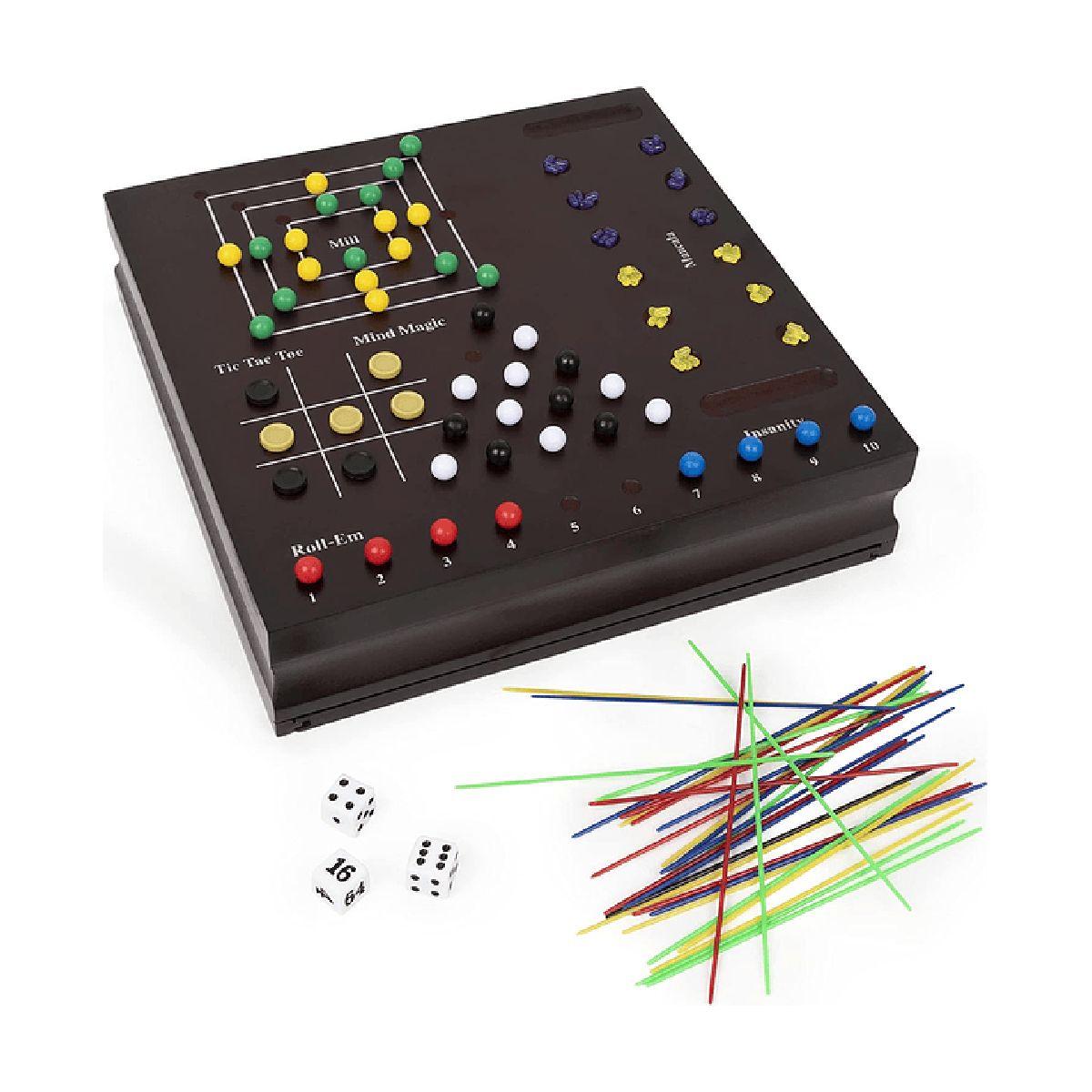 Pack 11 Juegos De Mesa Clásicos En Caja De Madera-2