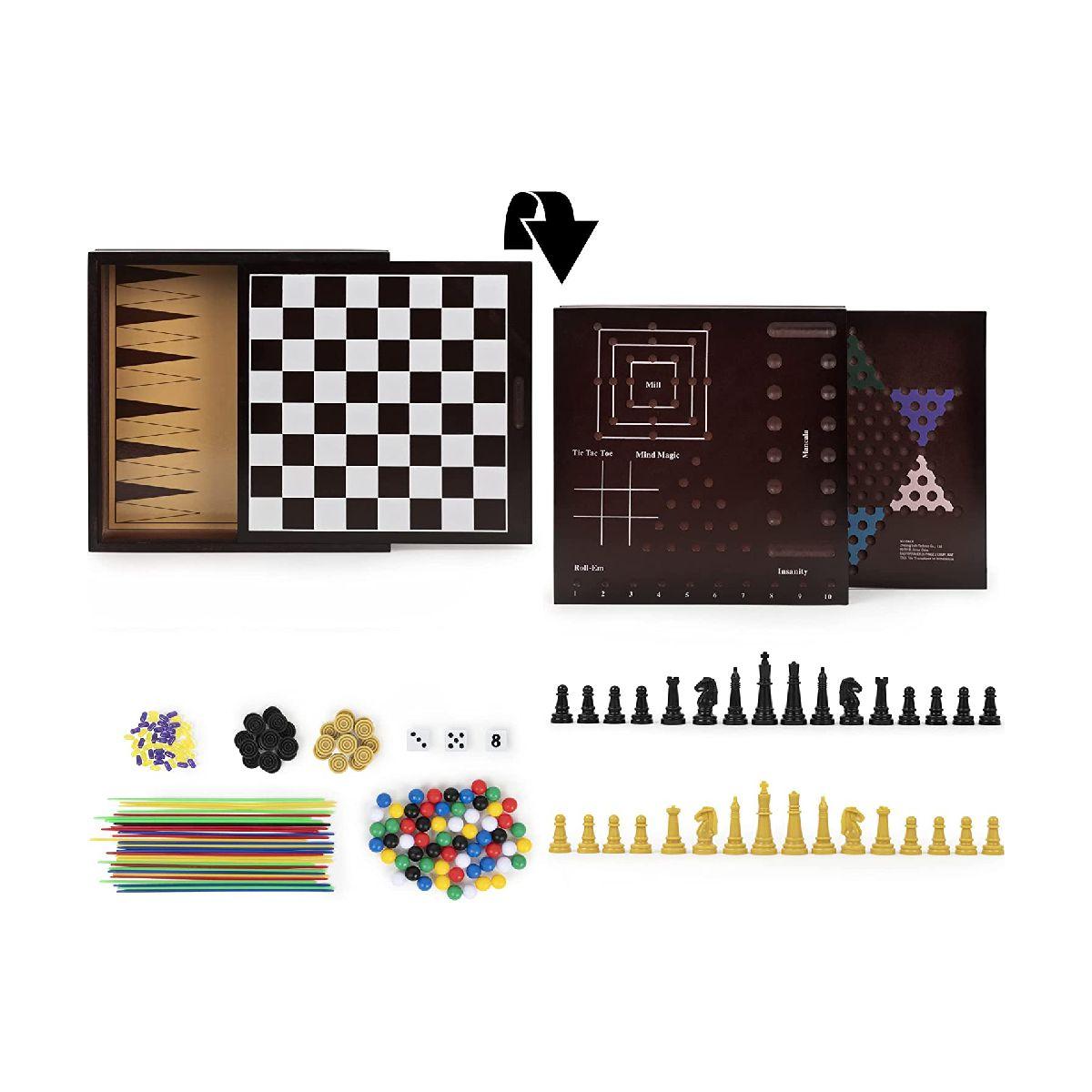 Pack 11 Juegos De Mesa Clásicos En Caja De Madera-9