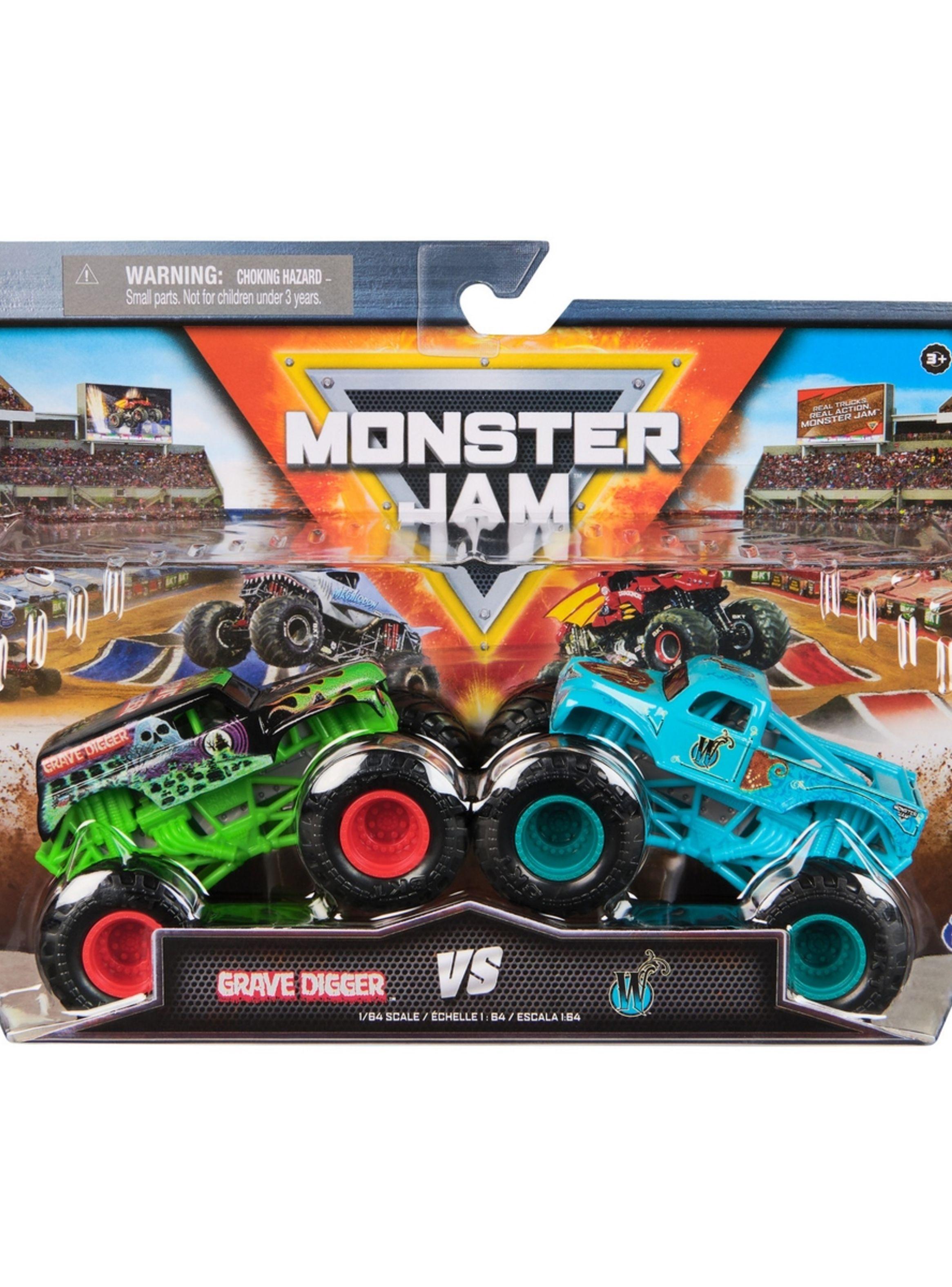 Vehículos Monster Jam 1:64 pack 2 Grave Digger vs W-2