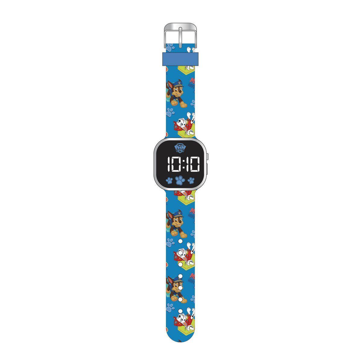 RELOJ PAW PATROL LED AZUL CORREA-0