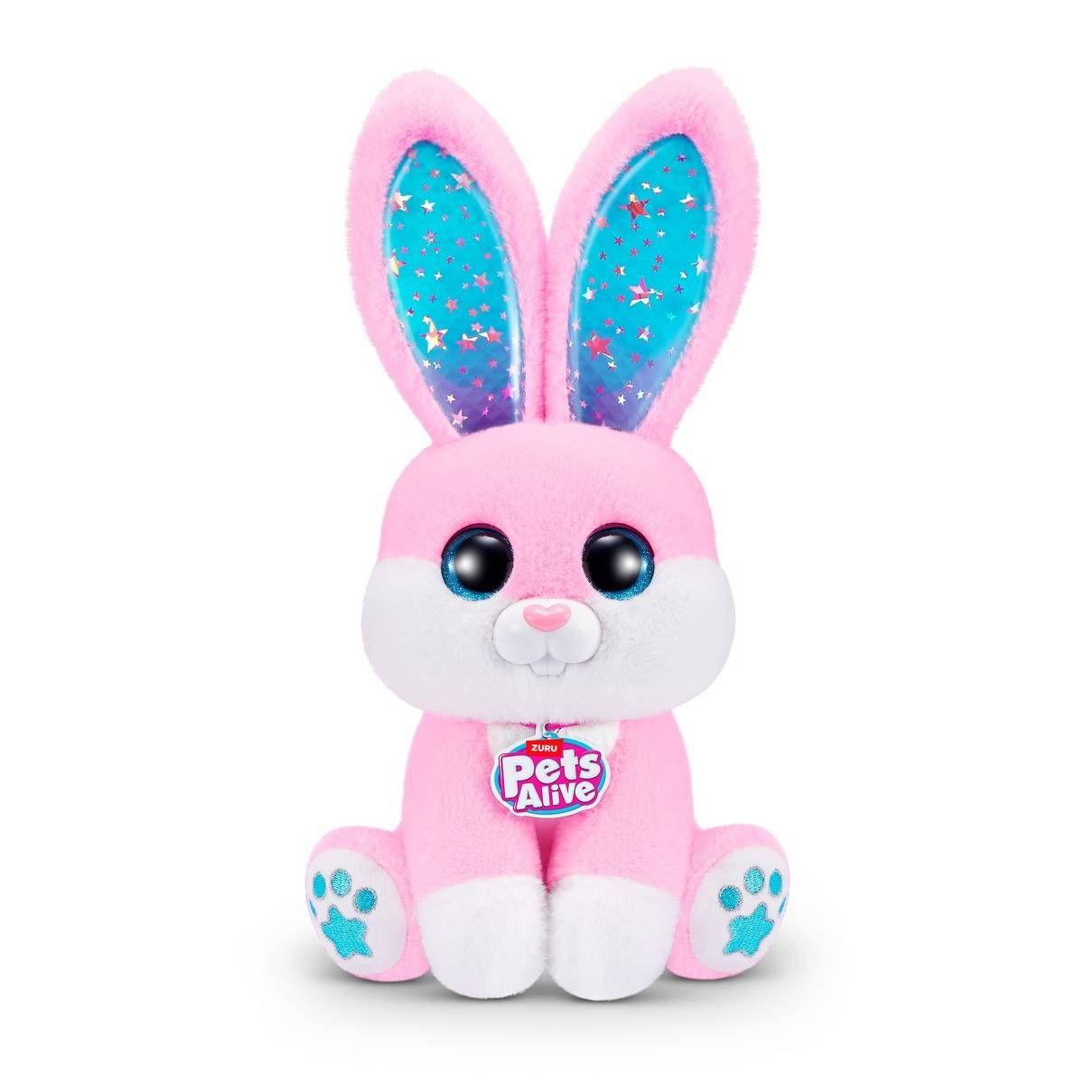 PELUCHE CONEJO EN SOMBRERO DE COPA PETS ALIVE ZURU - ROSADO-0