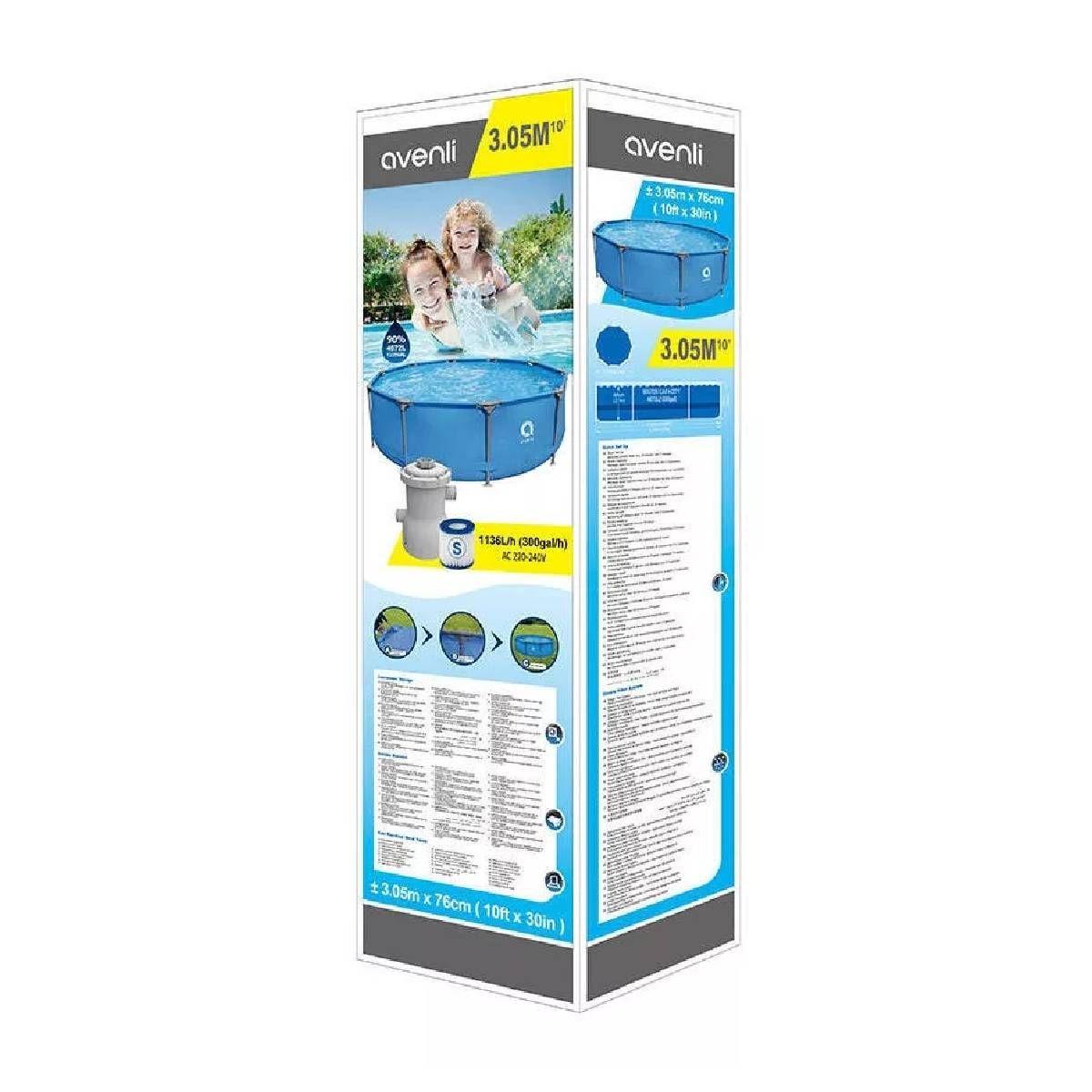 Piscina Estructural Redonda De 300x76 Cms De 4.300 Litros-4