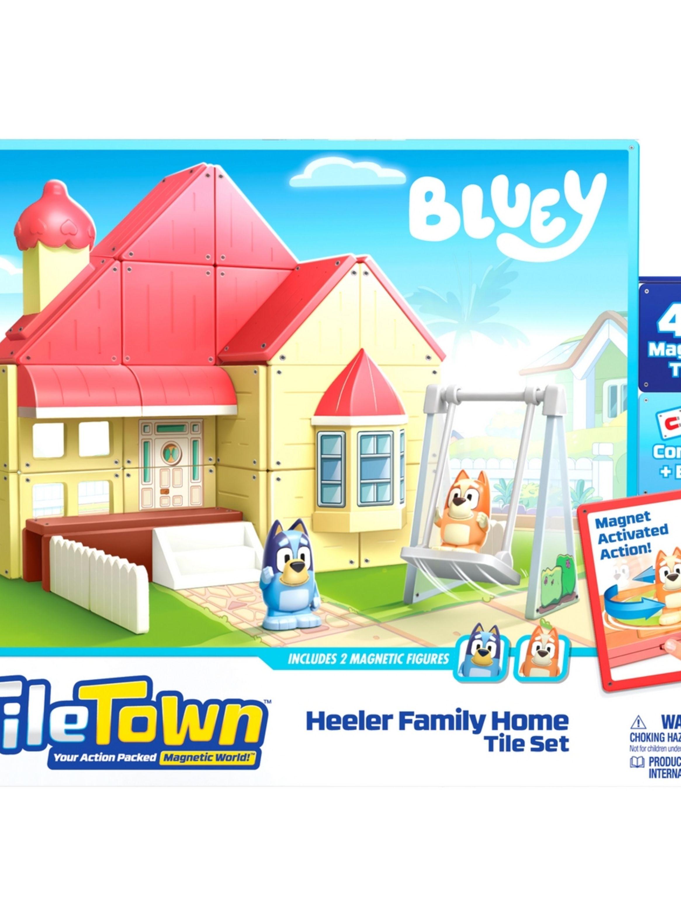 Bloques Magnéticos Bluey Casa Familia Heeler Tile Town-2