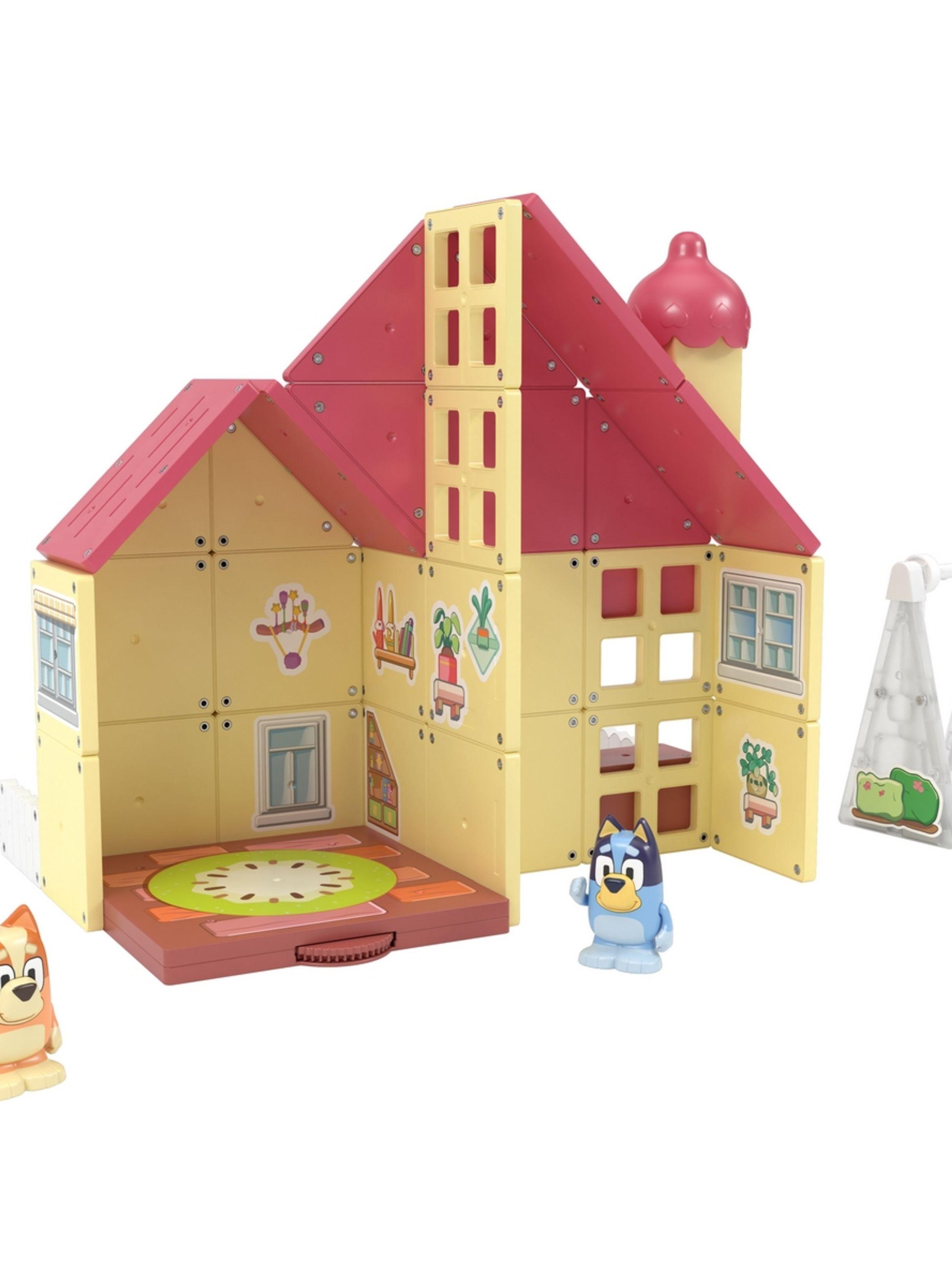 Bloques Magnéticos Bluey Casa Familia Heeler Tile Town-4