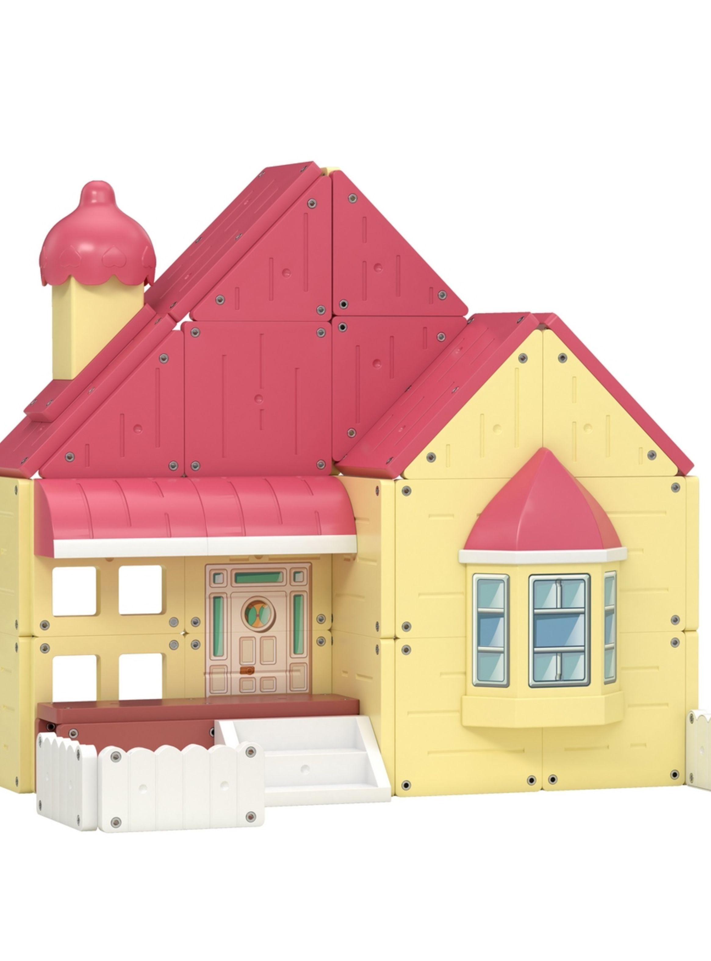 Bloques Magnéticos Bluey Casa Familia Heeler Tile Town-5