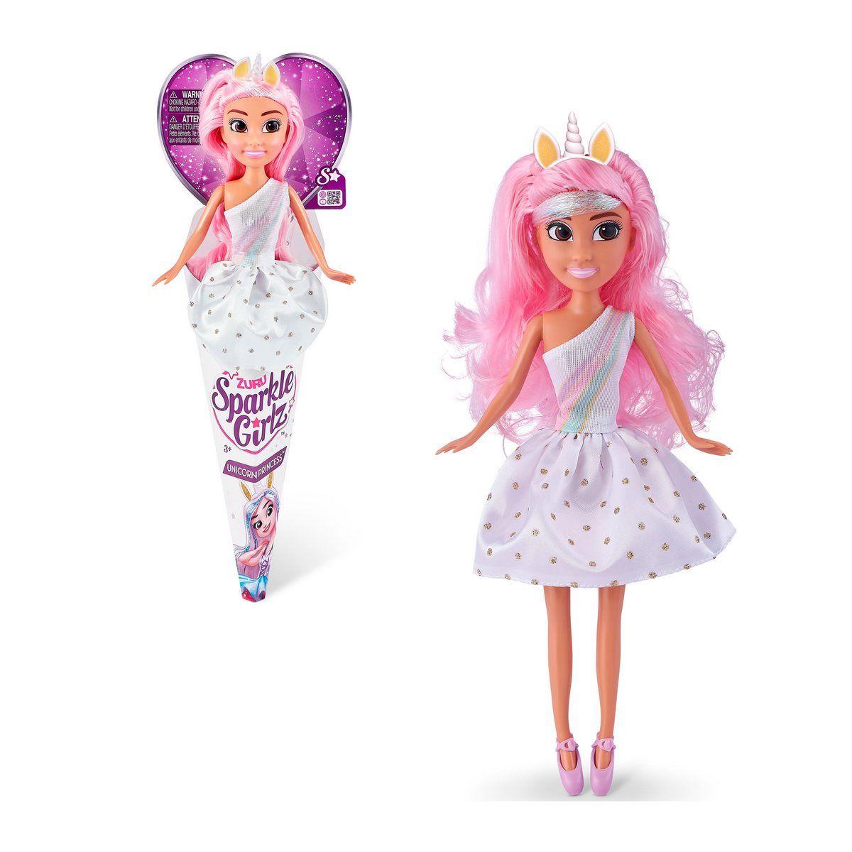 Muñeca Princesa Unicornio En Cono Sparkle Girls - Rosa-2