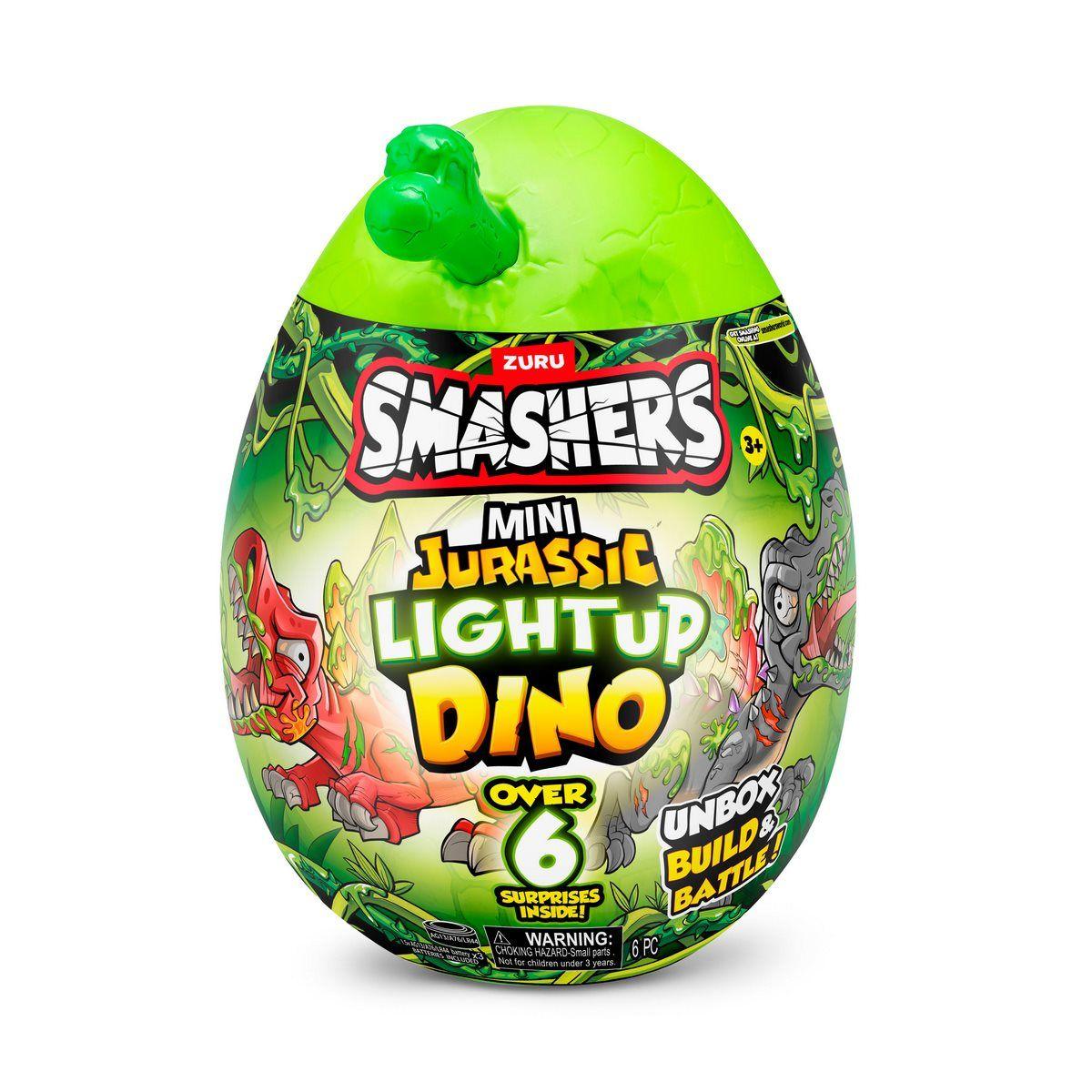 MINI HUEVO SMASHERS JURASSIC CON LUCES - VERDE-2