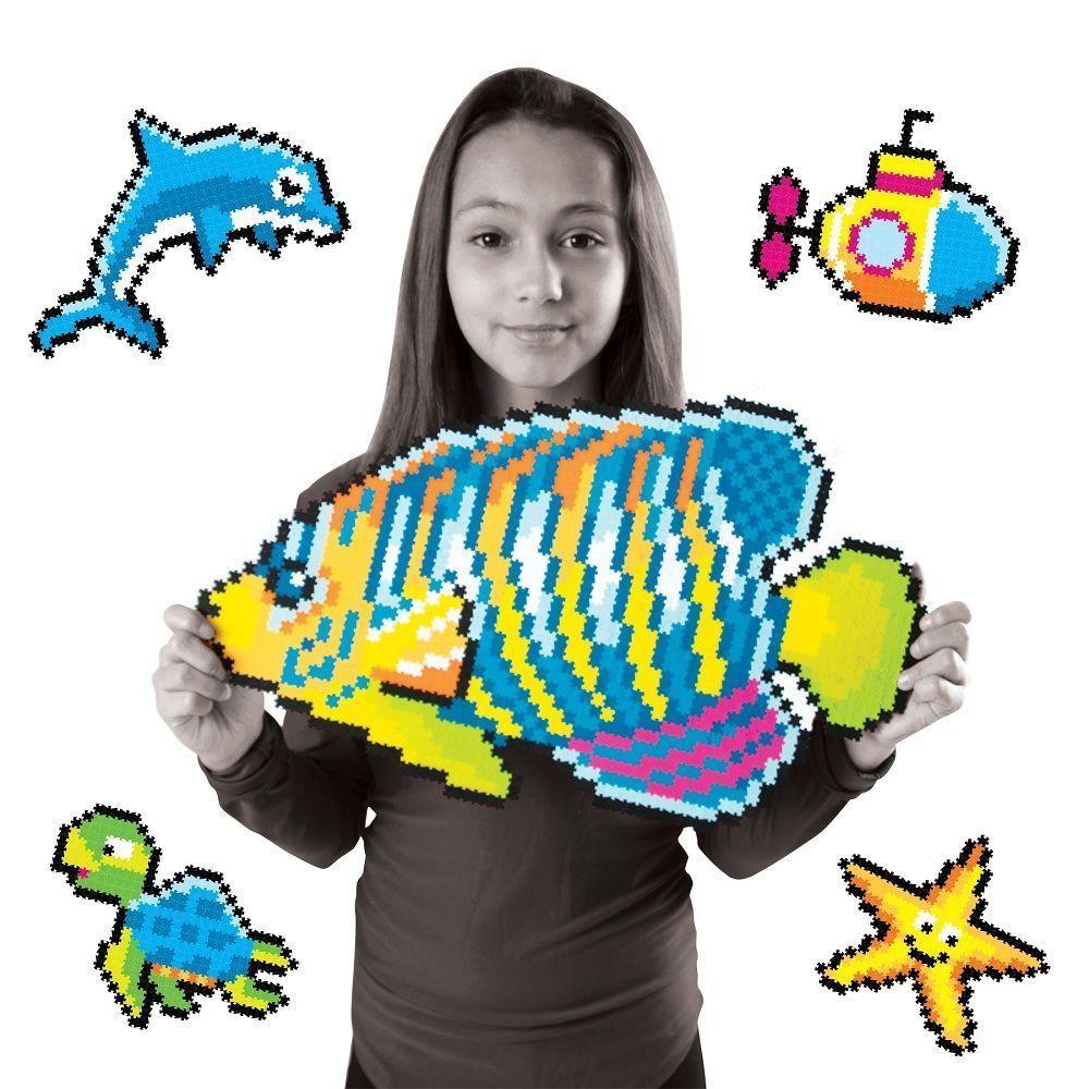 JIXELZ PUZZLE DE PIXELES, 1500 PC SET, BAJO EL MAR-1
