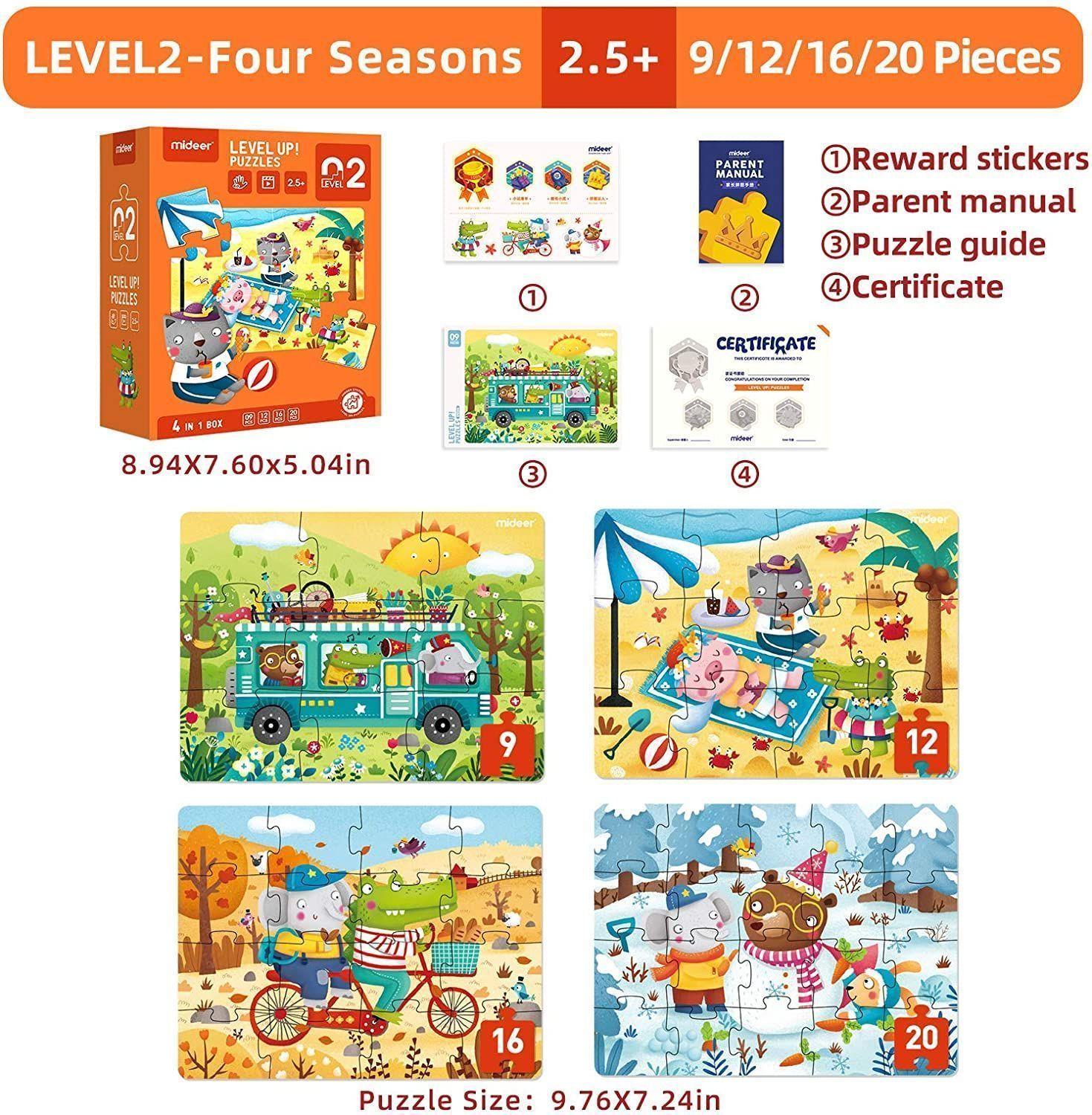 LEVEL PUZZLE NIVEL 2 CUATRO ESTACIONES, 4 PUZZLES-2