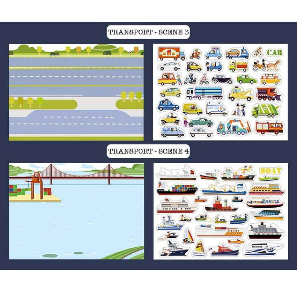 SET STICKERS REUTILIZABLES, MEDIOS DE TRANSPORTES-3