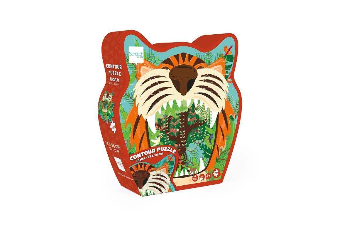 PUZZLE 59PCS CON FORMA, TIGRE-2