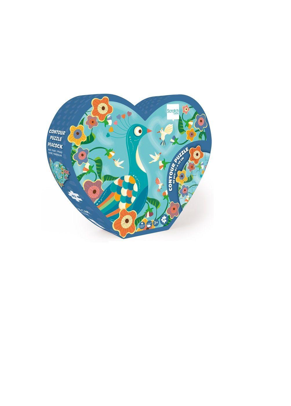 PUZZLE 40PCS CON FORMA, PAVO REAL-2