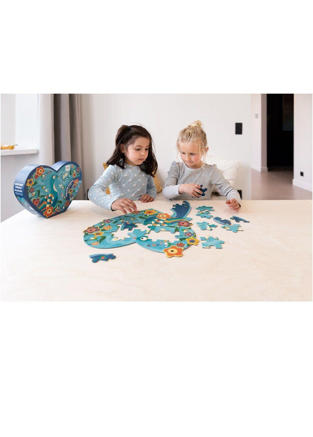 PUZZLE 40PCS CON FORMA, PAVO REAL-3