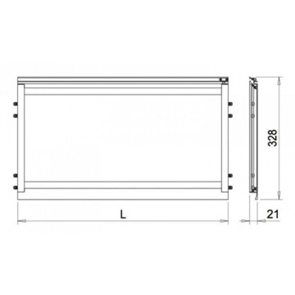 NEBULA BASE MURAL ILUMINADA 600 MM 4,6W/12V ALU-2
