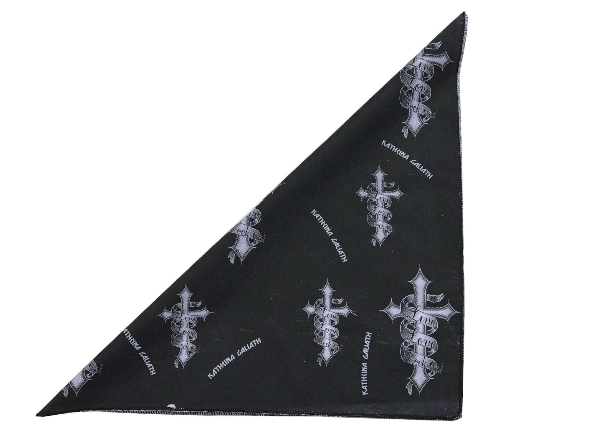 Bandana Negra Estampada-2