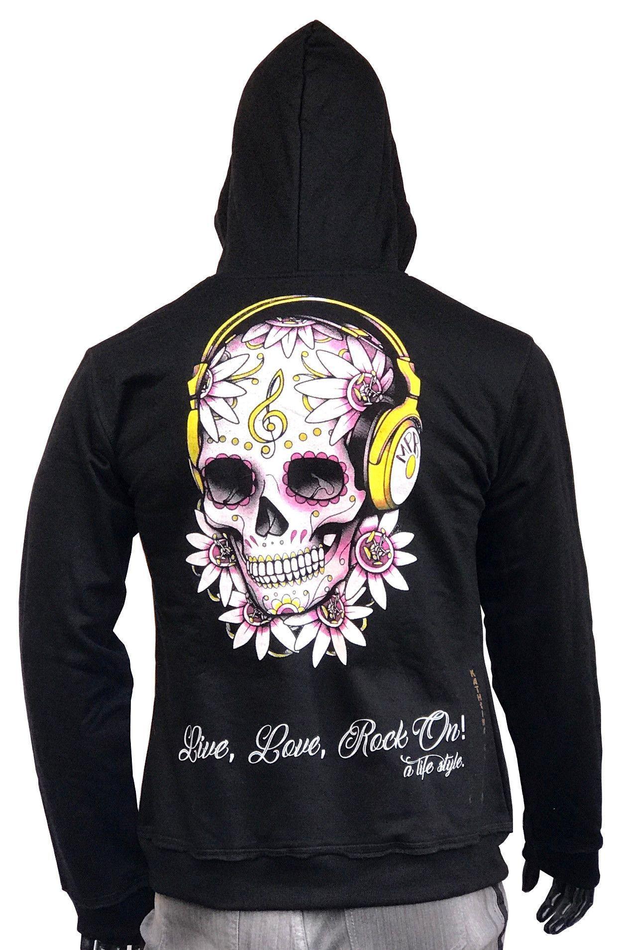 Poleron Juvenil Niña Calavera Audif -0