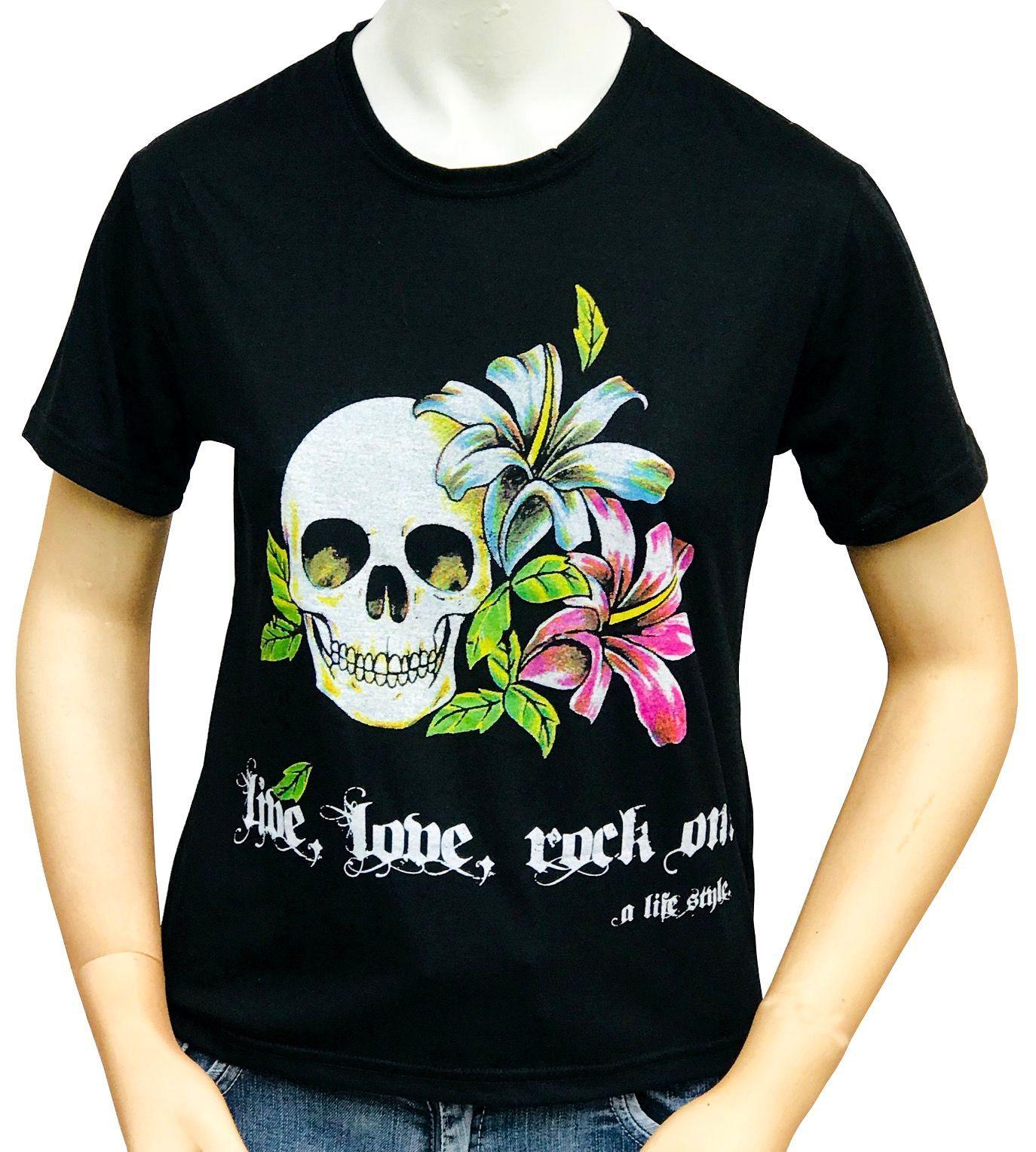 Polera Juvenil Niña Calavera Lili -0