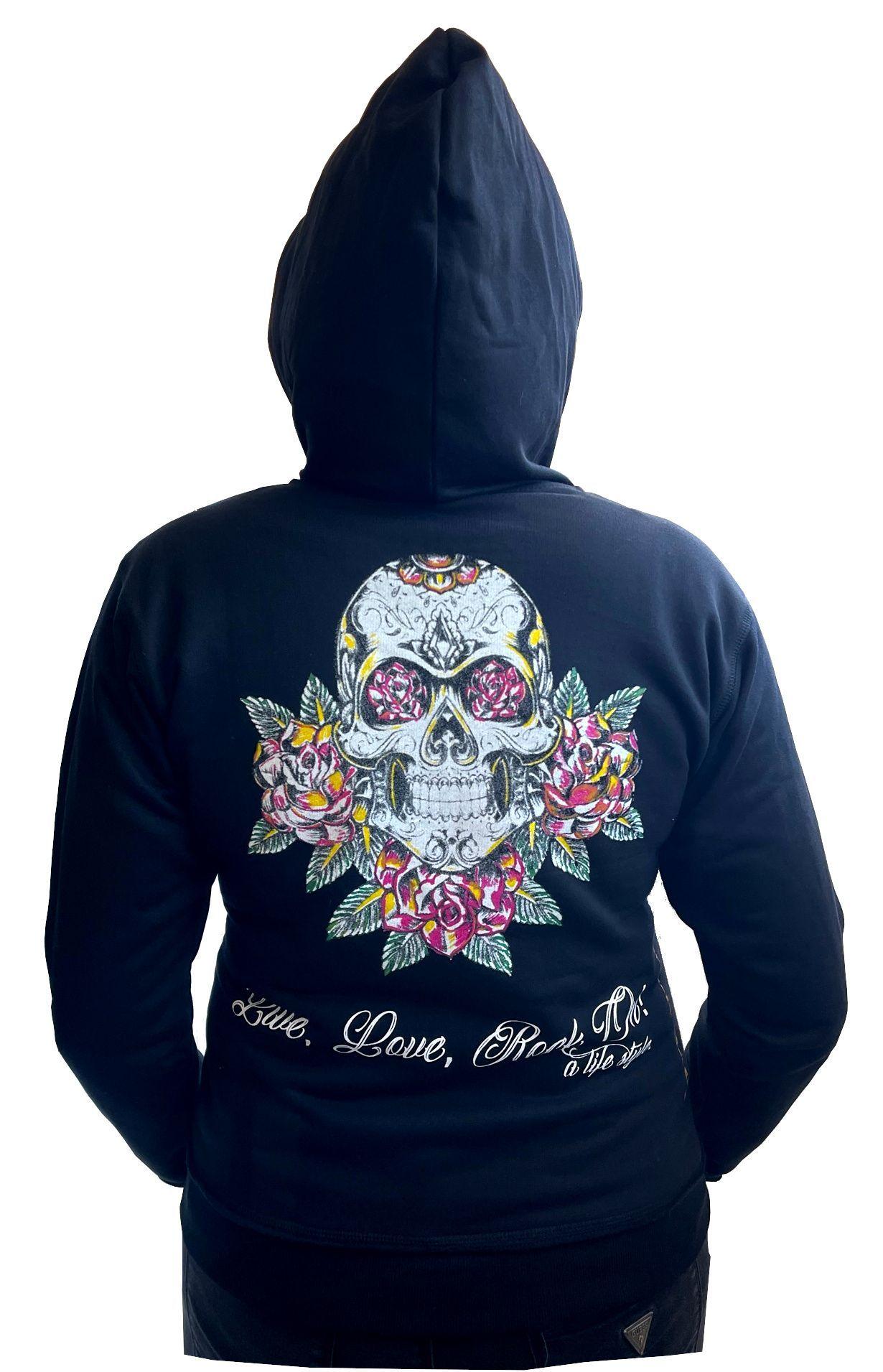Poleron Mujer Calavera Difum-0