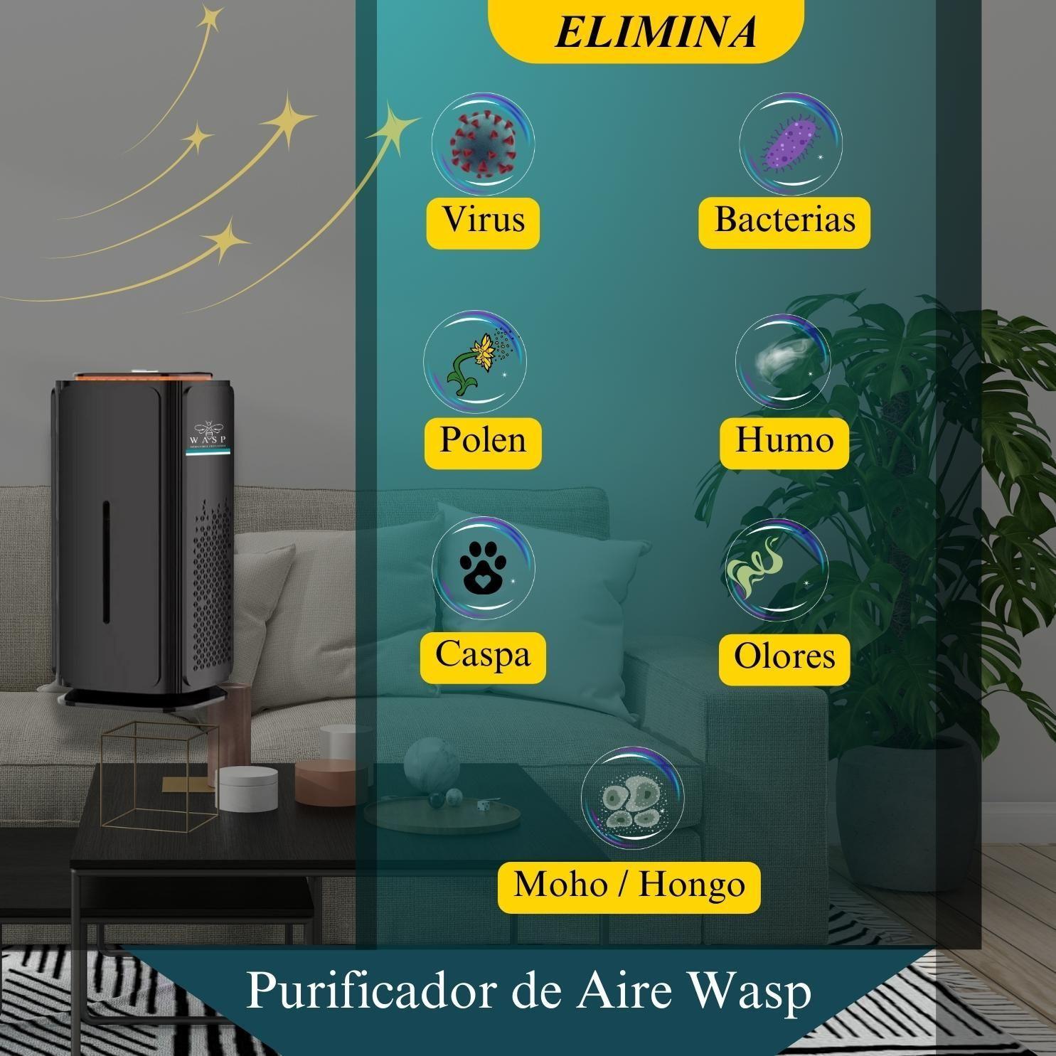 Purificador de aire con filtro hepa, ionizador y luz uv-3