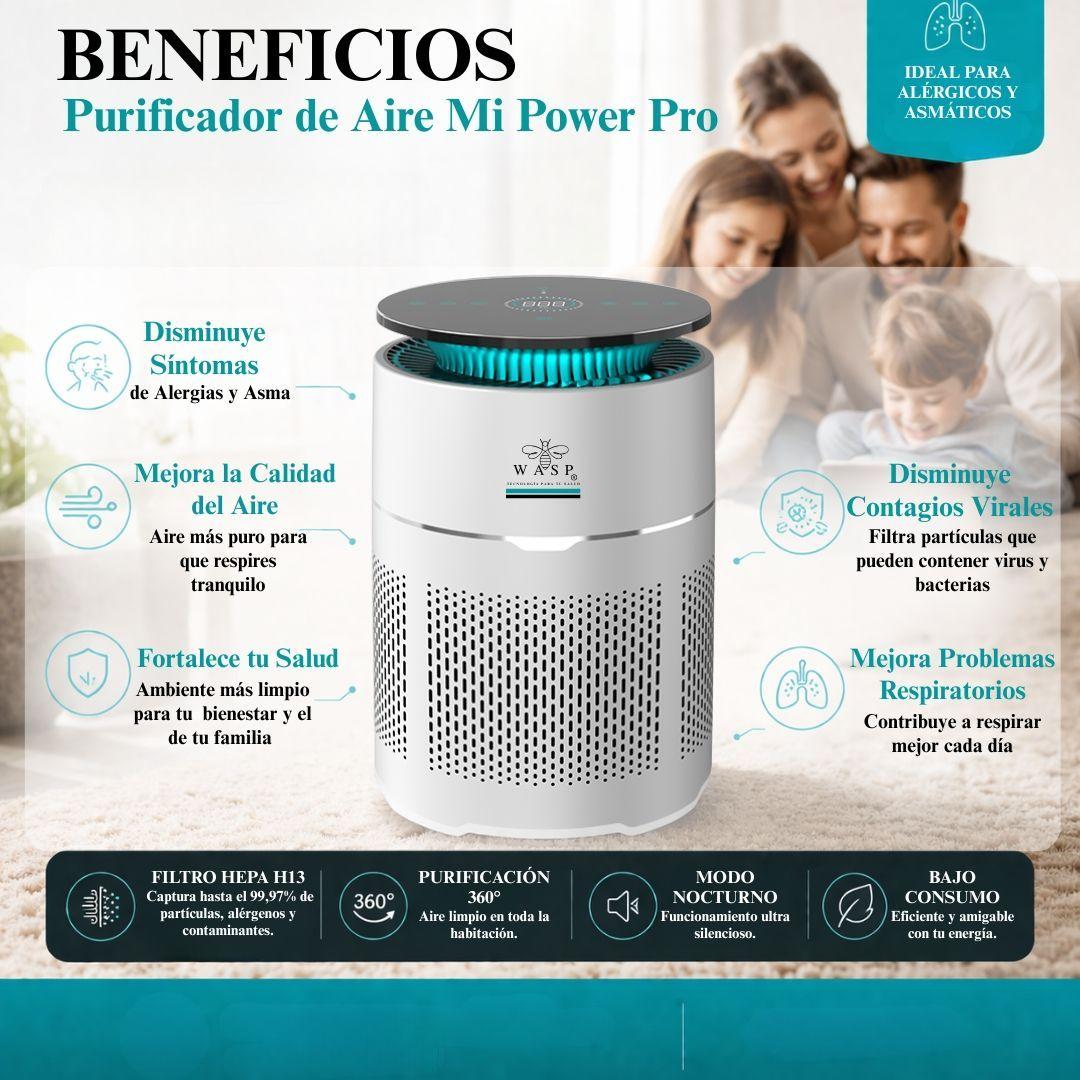 Purificador de Aire inteligente Mi Power Pro 40m2 HEPA H13 Luz UV C-3