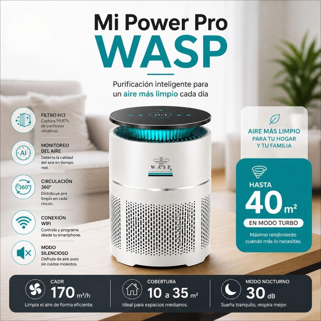 Purificador de Aire inteligente Mi Power Pro 40m2 HEPA H13 Luz UV C-3