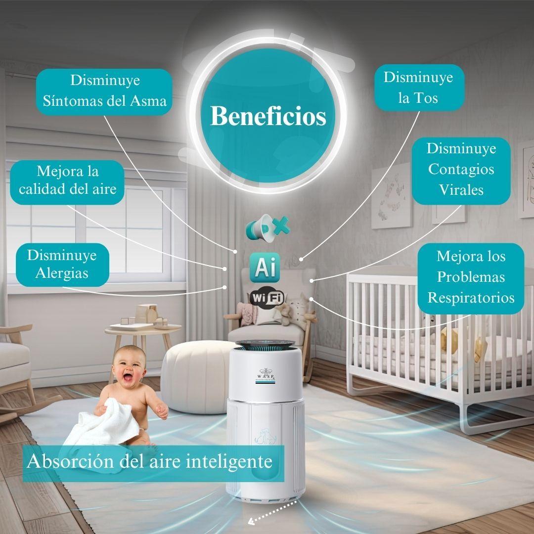Purificador de Aire Family & Pet Pro - Filtro HEPA H13 4 etapas, Wifi-2