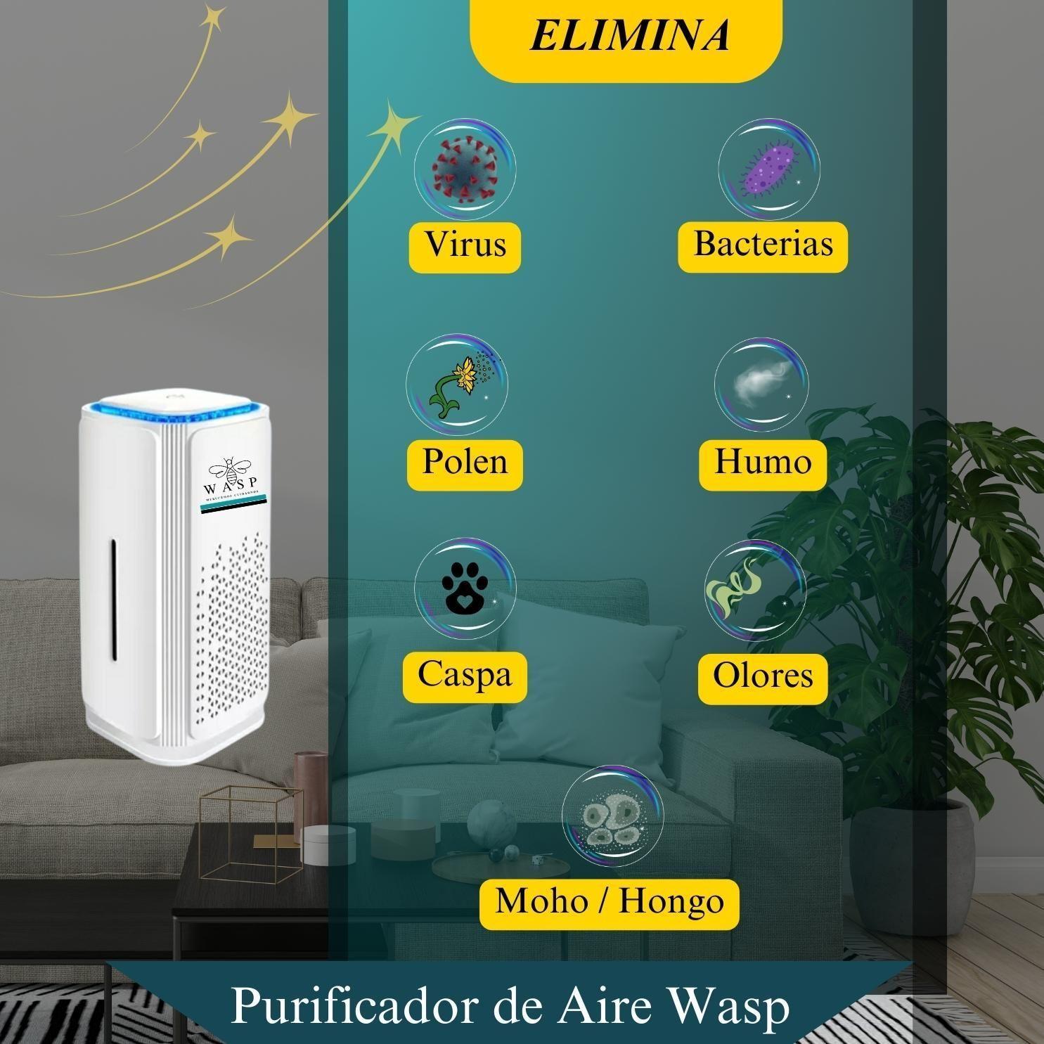 Purificador de aire con filtro hepa, ionizador y luz uv-2