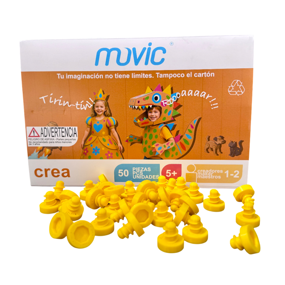 Movic Maker Crea– Herramientas educativas para crear con cartón reciclado | Juego STEM ecológico-3