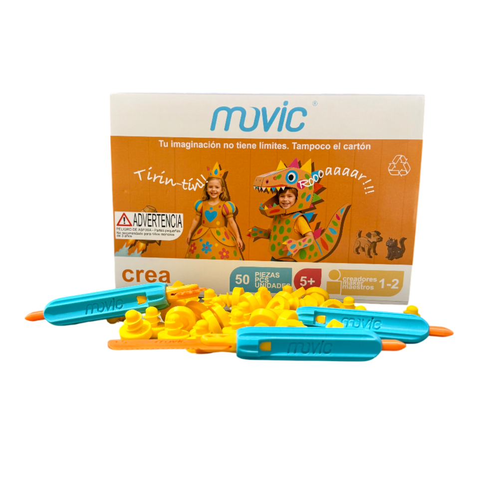 Movic Maker Crea– Herramientas educativas para crear con cartón reciclado | Juego STEM ecológico-4