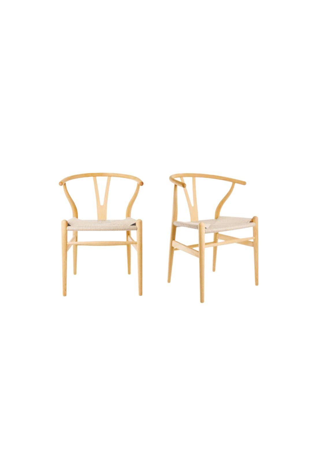Pack Silla Wishbone Réplica Natural-1