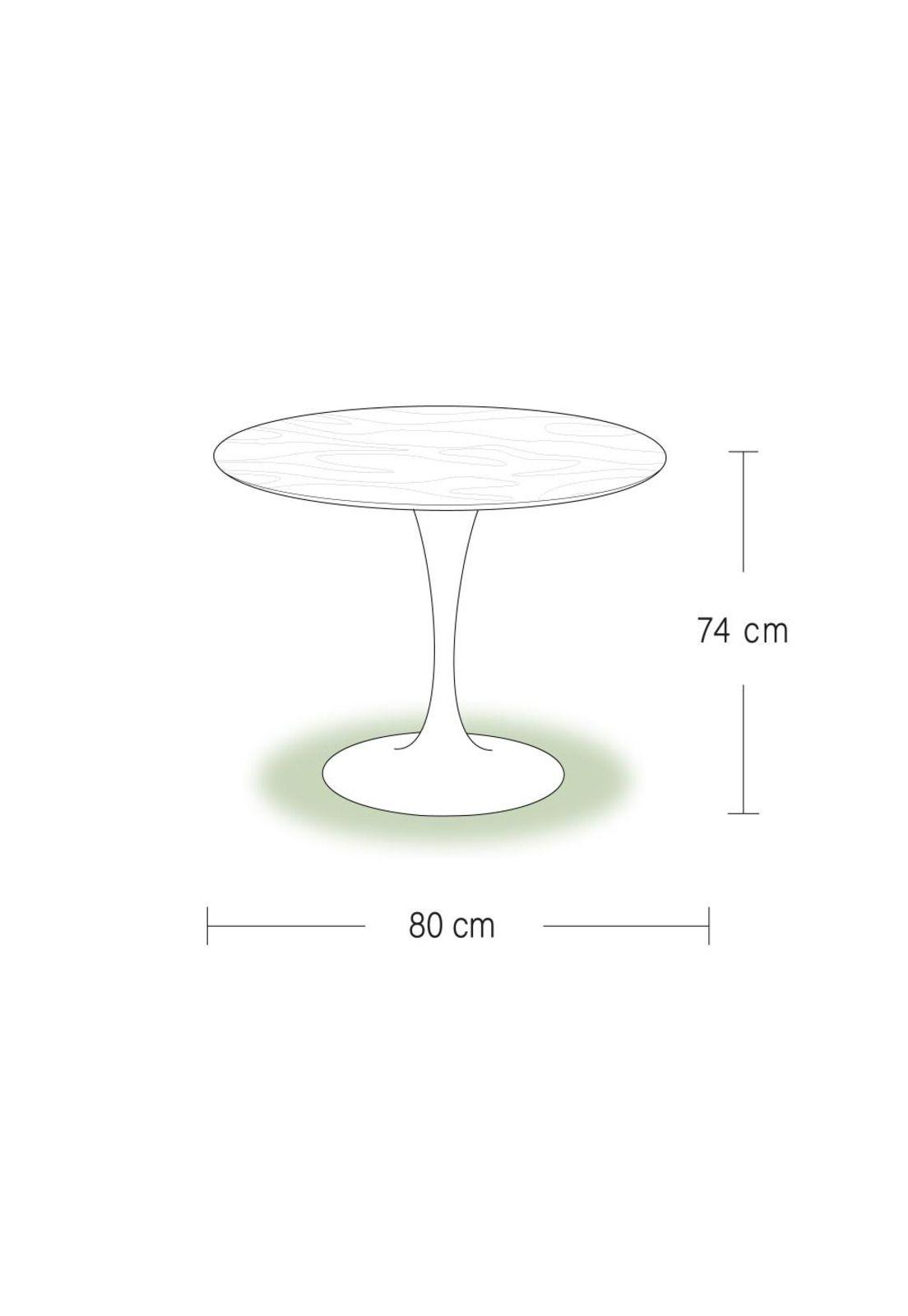Mesa Tulip Mármol 80 cm Réplica-2