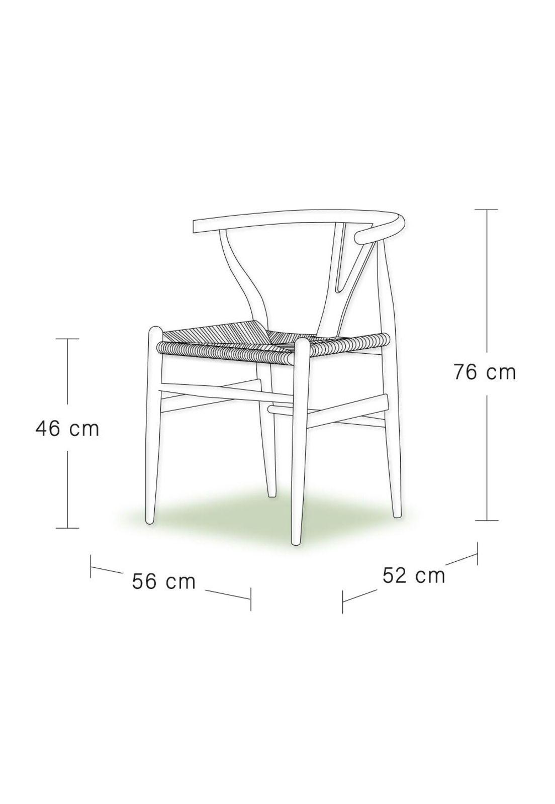 Silla Wishbone Réplica Asiento Negro-5