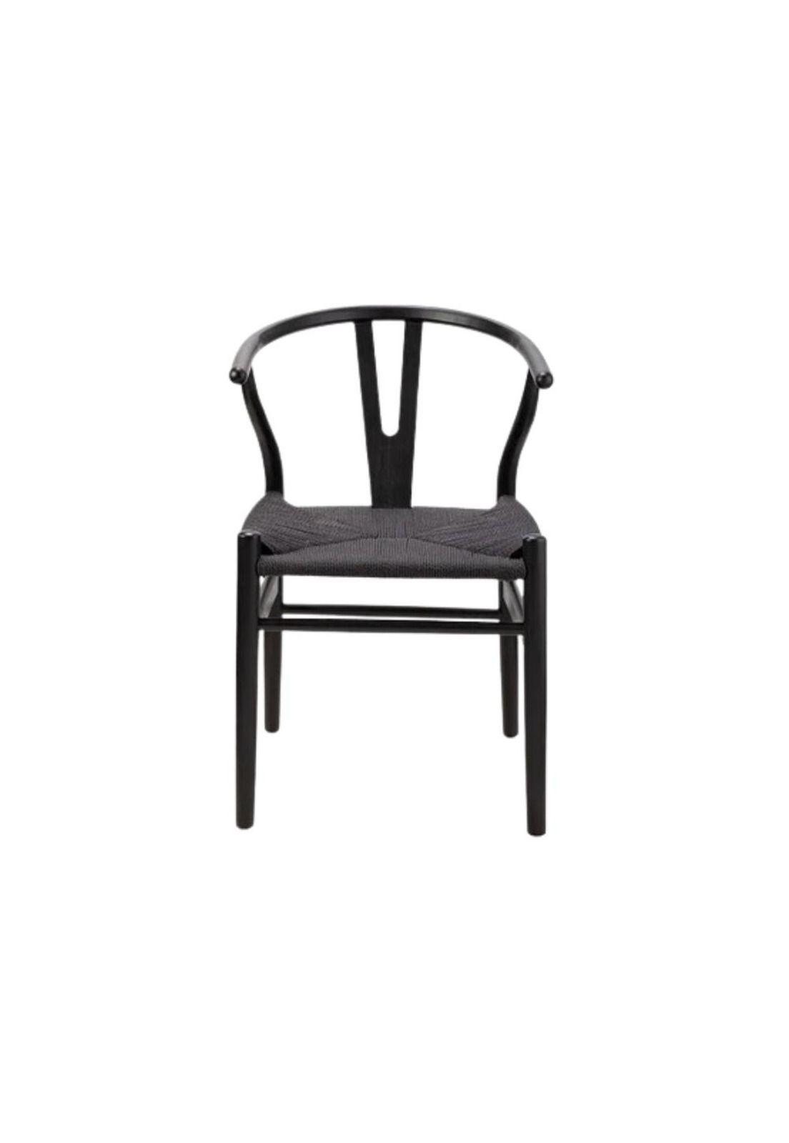 Pack Silla Wishbone Réplica Asiento Negro-2