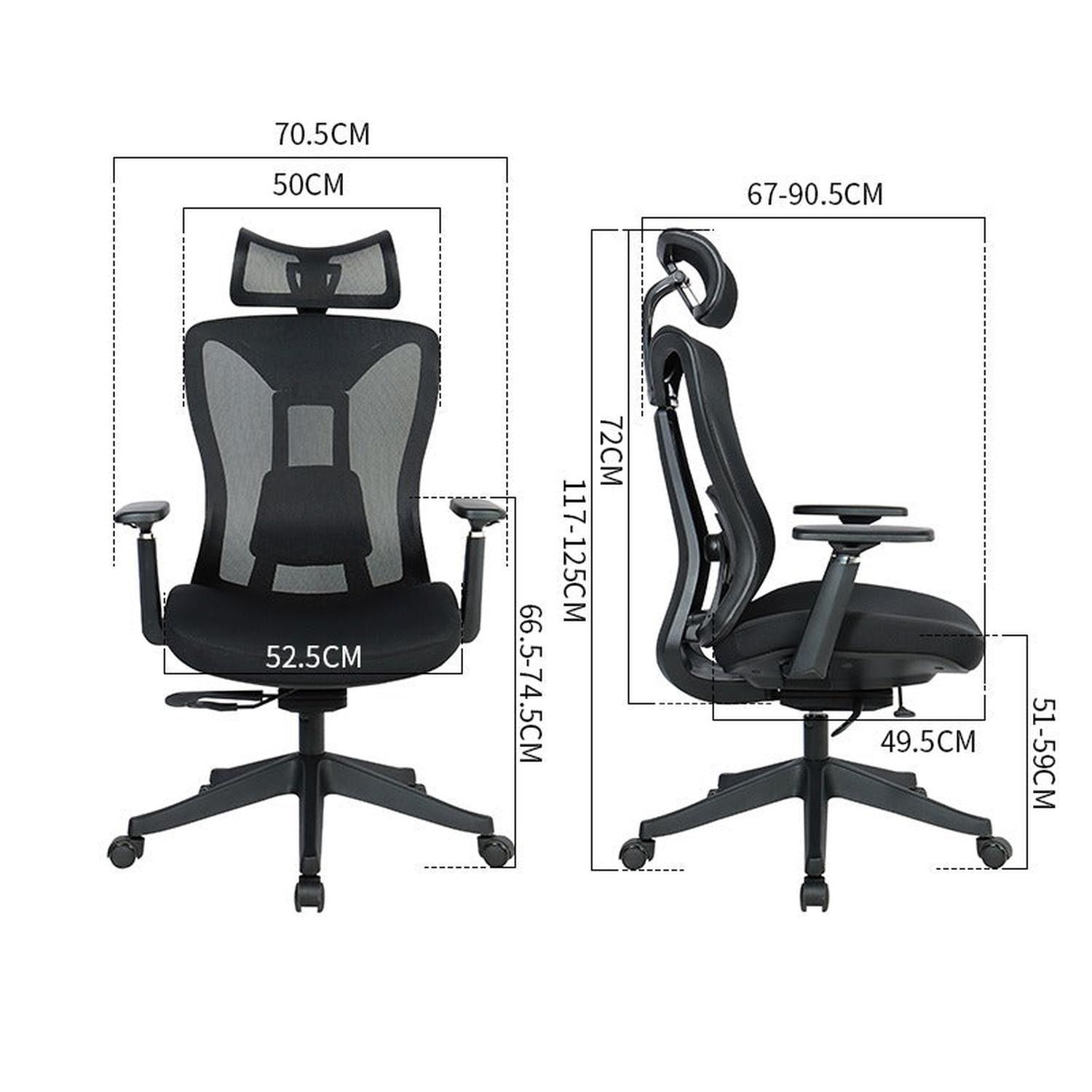Silla Ejecutiva Ergonómica Krone Titán PRO con Soporte Lumbar-6