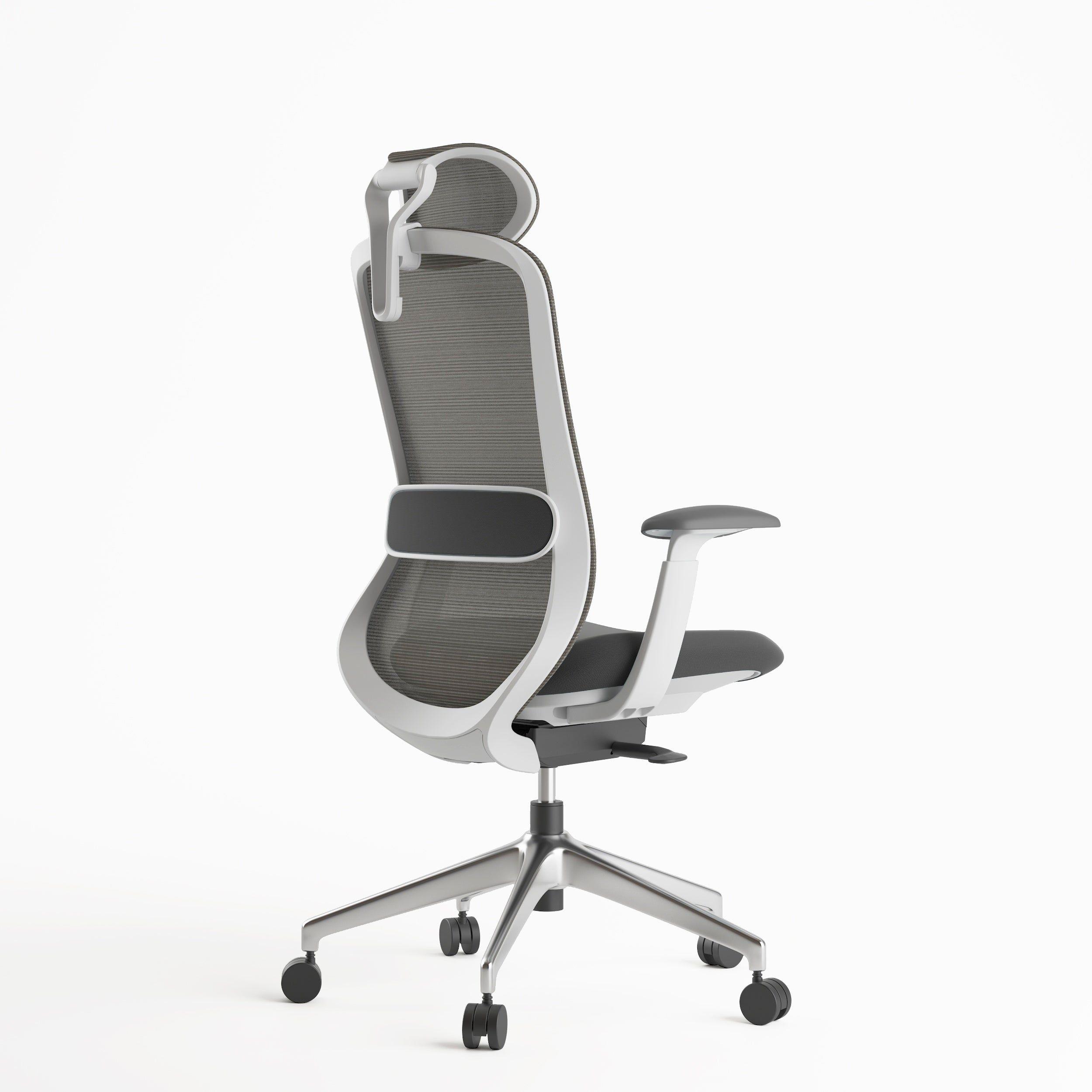Silla Oficina Krone Stella Ergonómica Ejecutiva - Gris-1